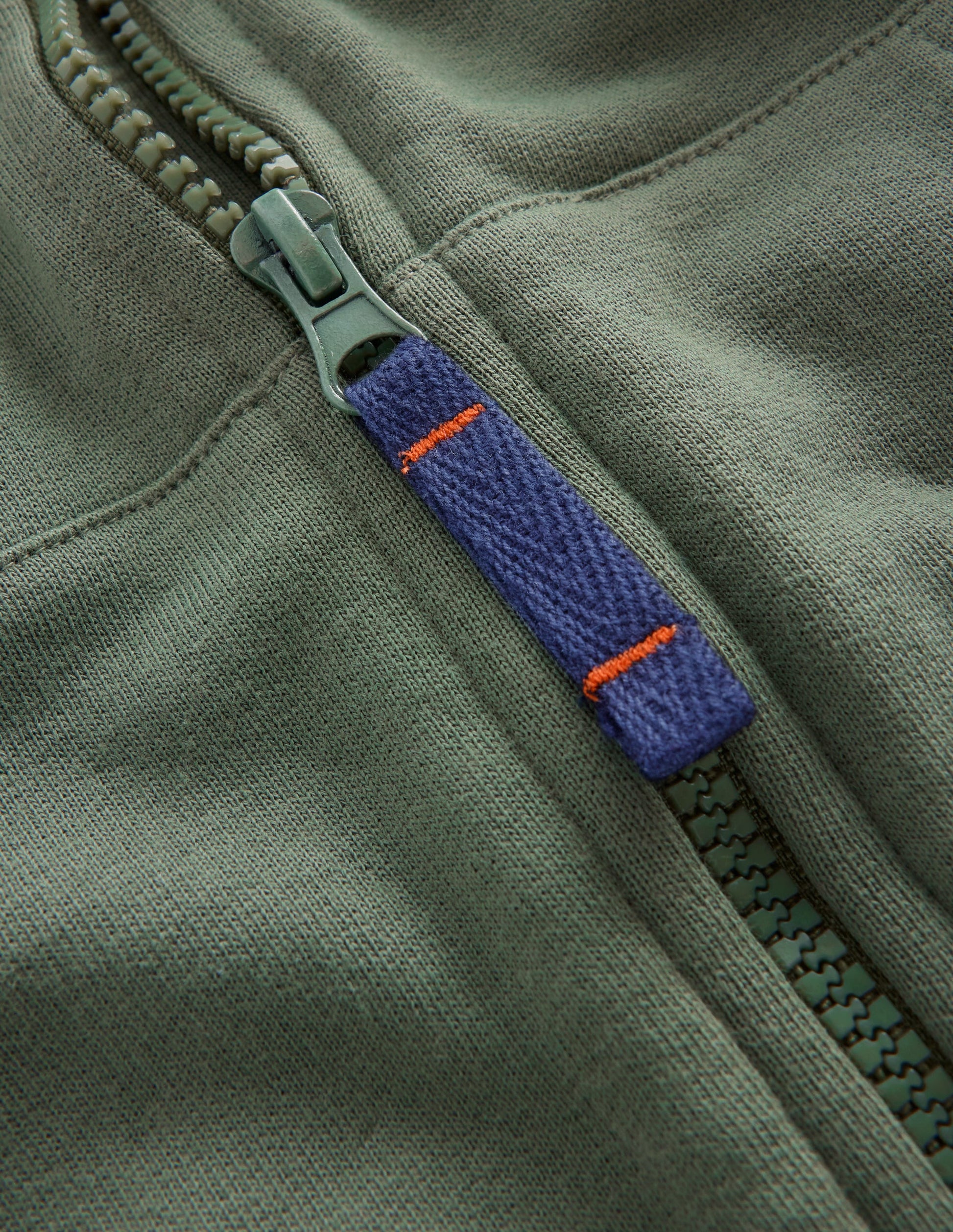 Raglan Zip-through Hoodie-Bottle Green-4