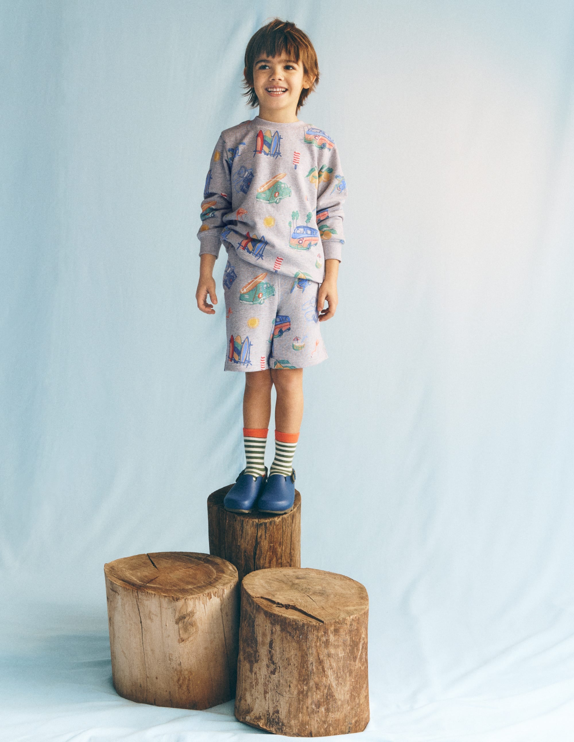 Printed Shorts-Chambray Holiday - Image 1