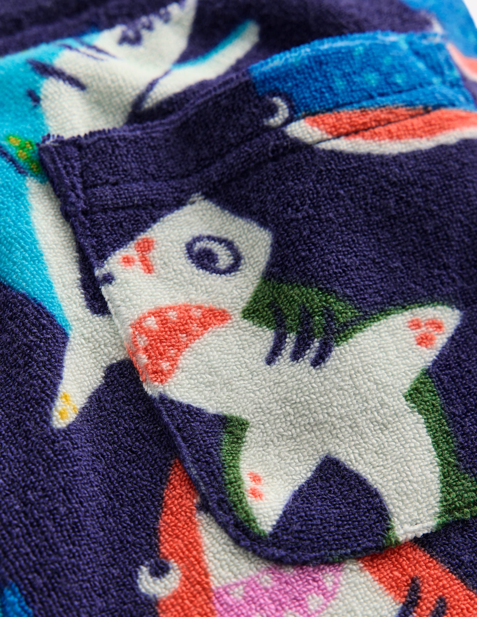 Towelling Shorts-Navy Sharks-3