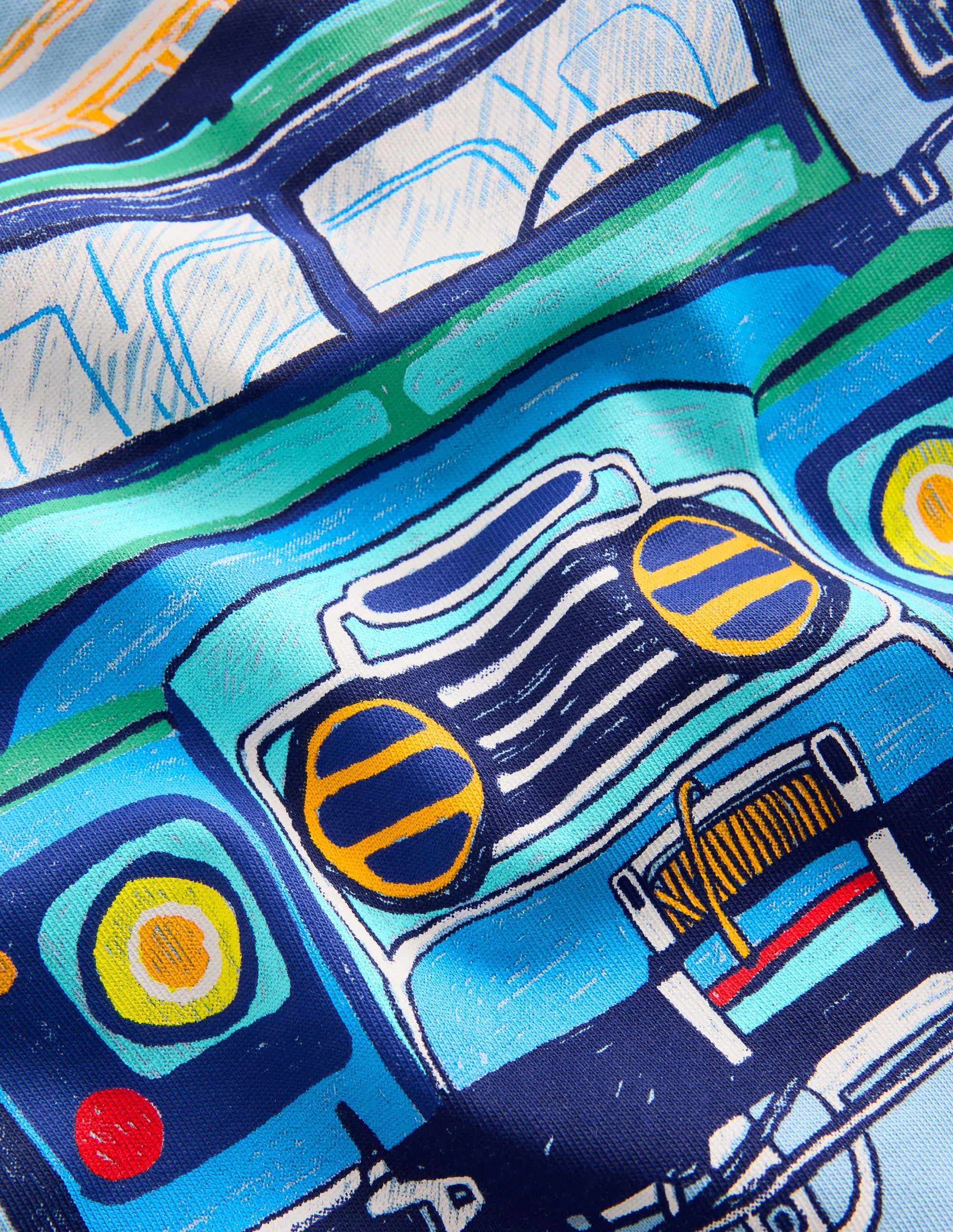 Short Sleeve Graphic T-shirt-Glacier Blue Jeep - Image 3