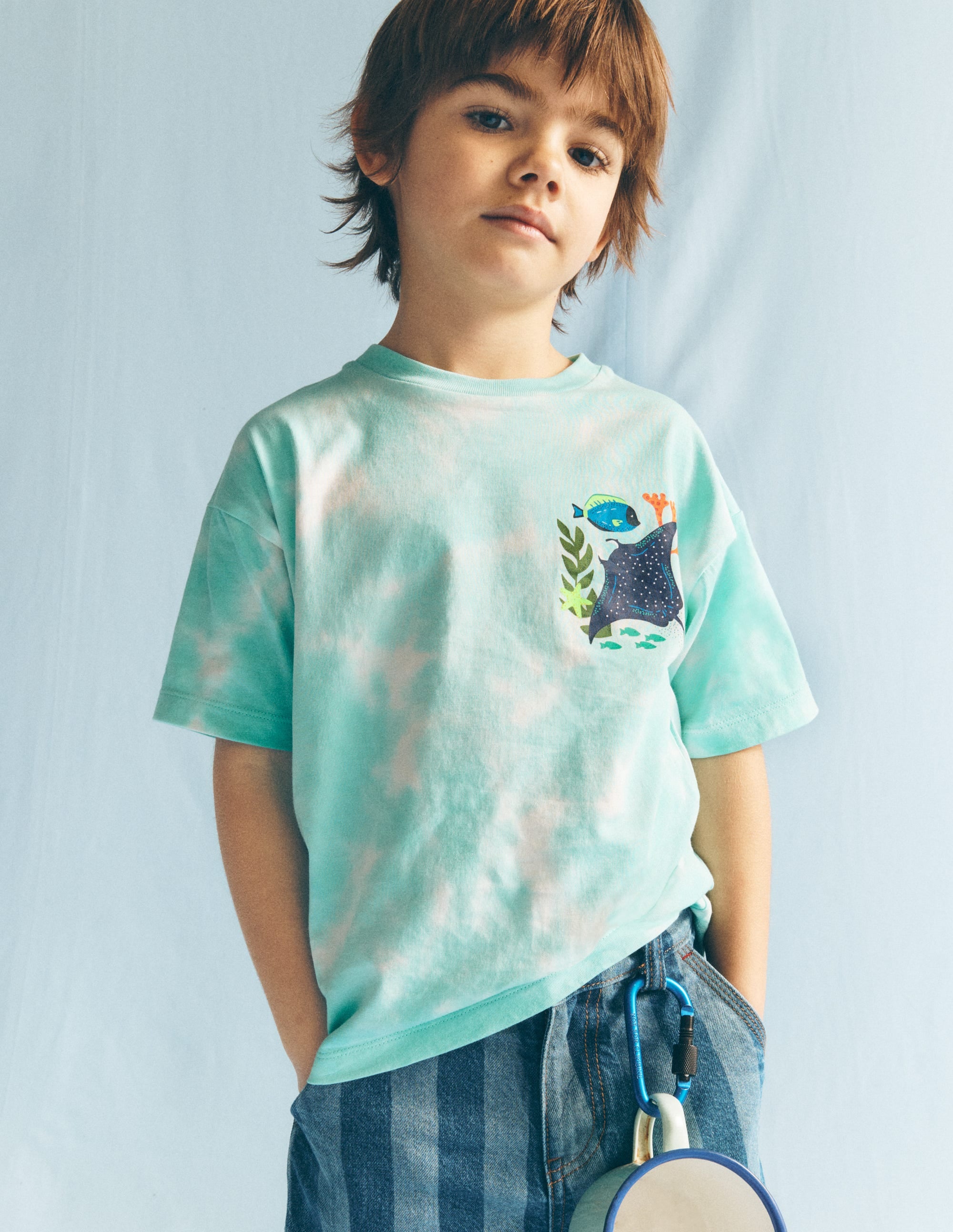 Front & Back Printed T-shirt-Tie Dye Coral Reef - Image 2