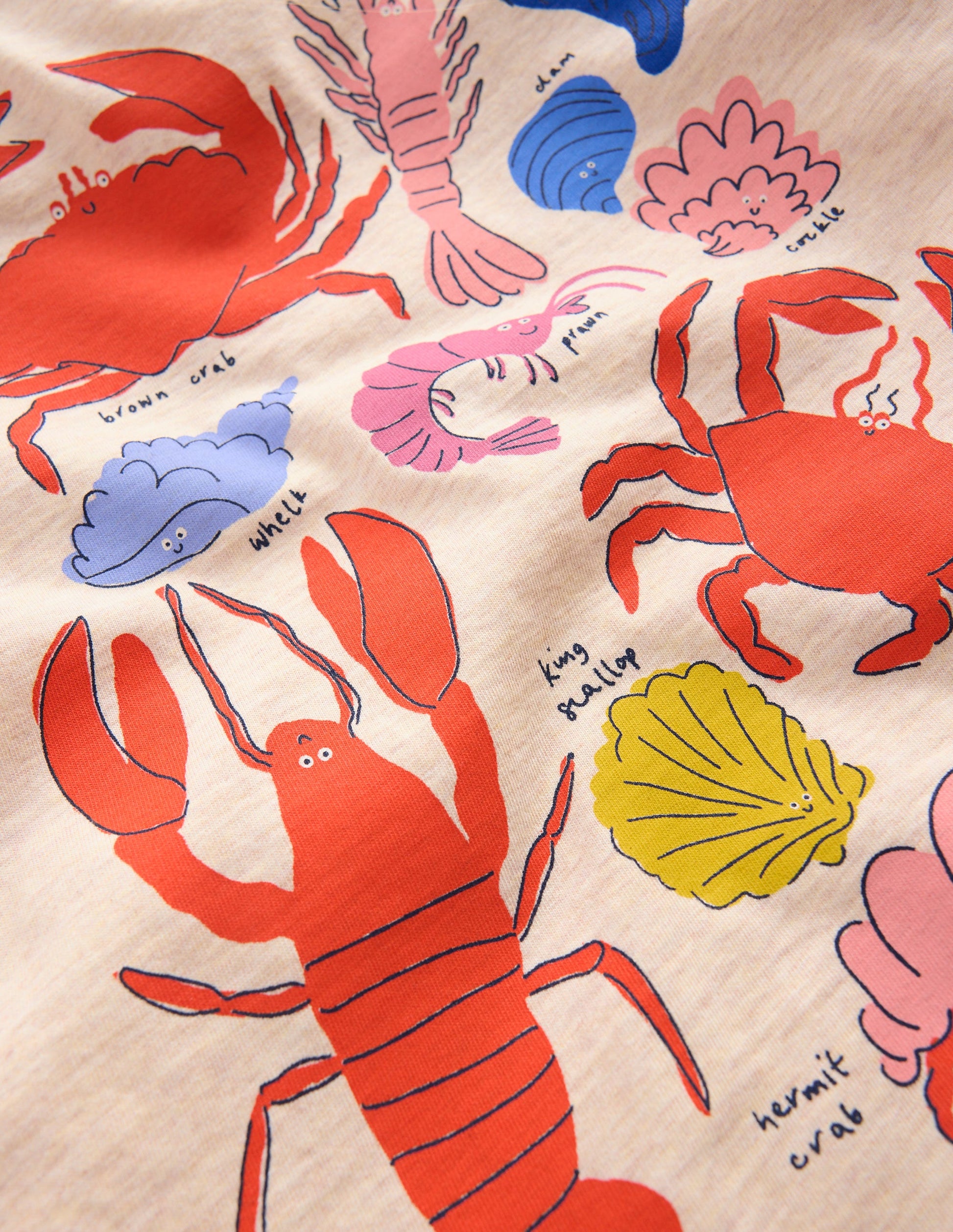 Front & Back Printed T-shirt-Oatmeal Crustaceans-5