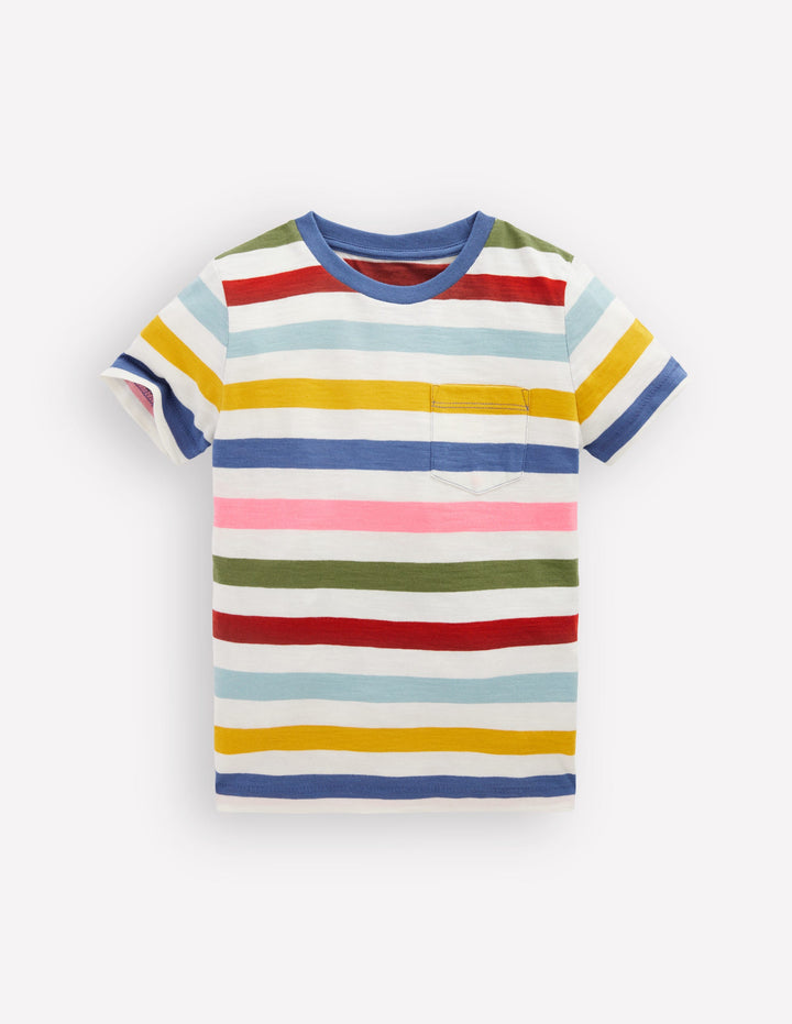 Everyday Short Sleeve T-Shirt-Multi Stripe