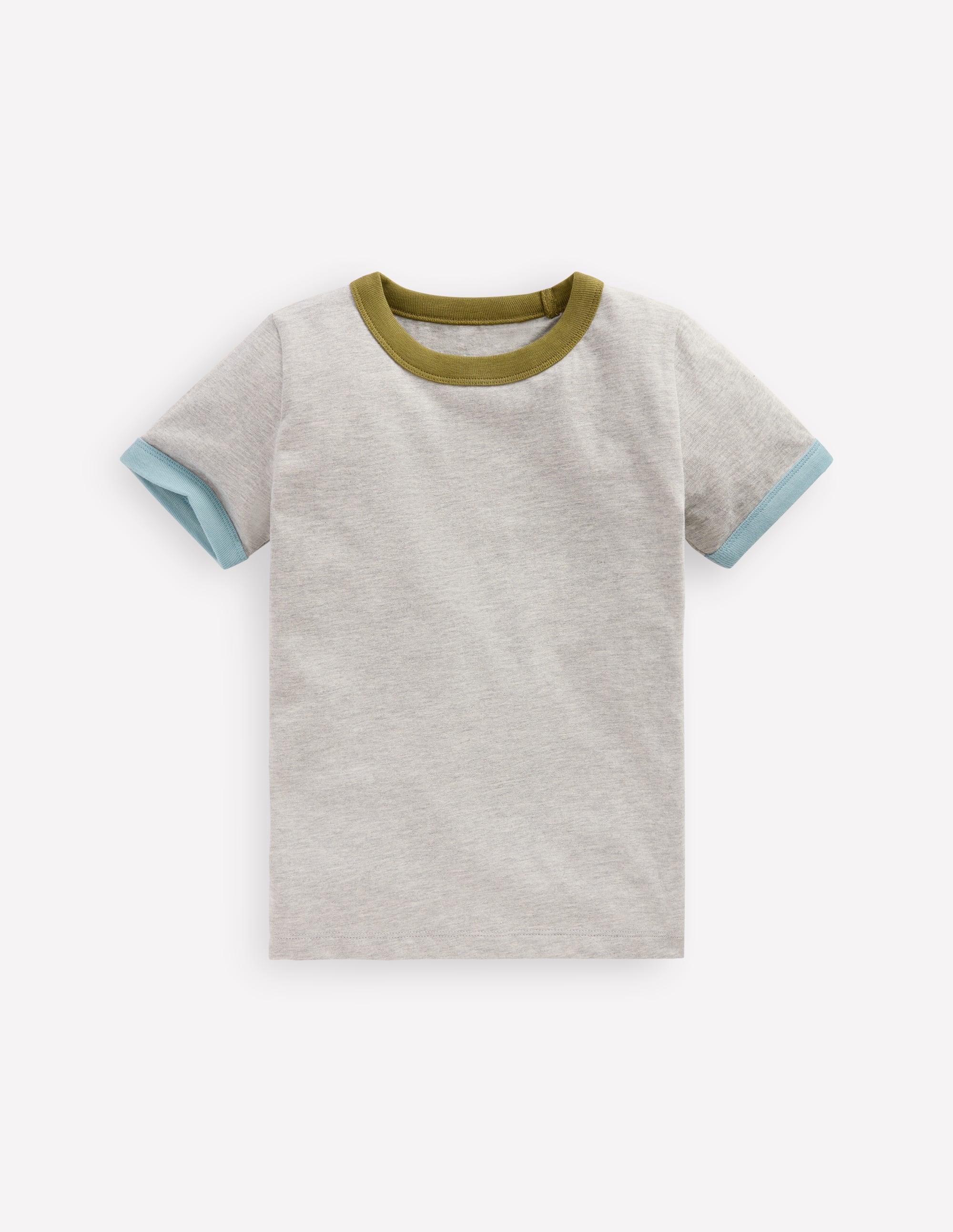 Ringer T-Shirt-Grey Marl - Image 1