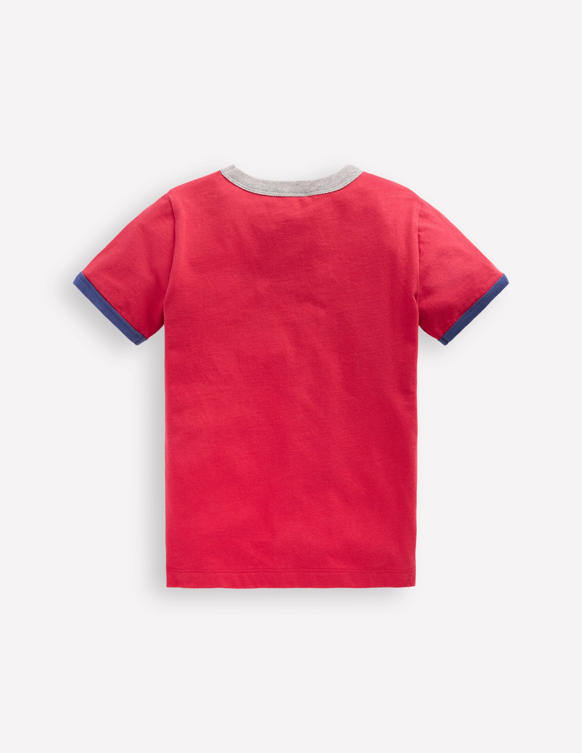Ringer T-Shirt-Cherry Tomato Red - Image 3