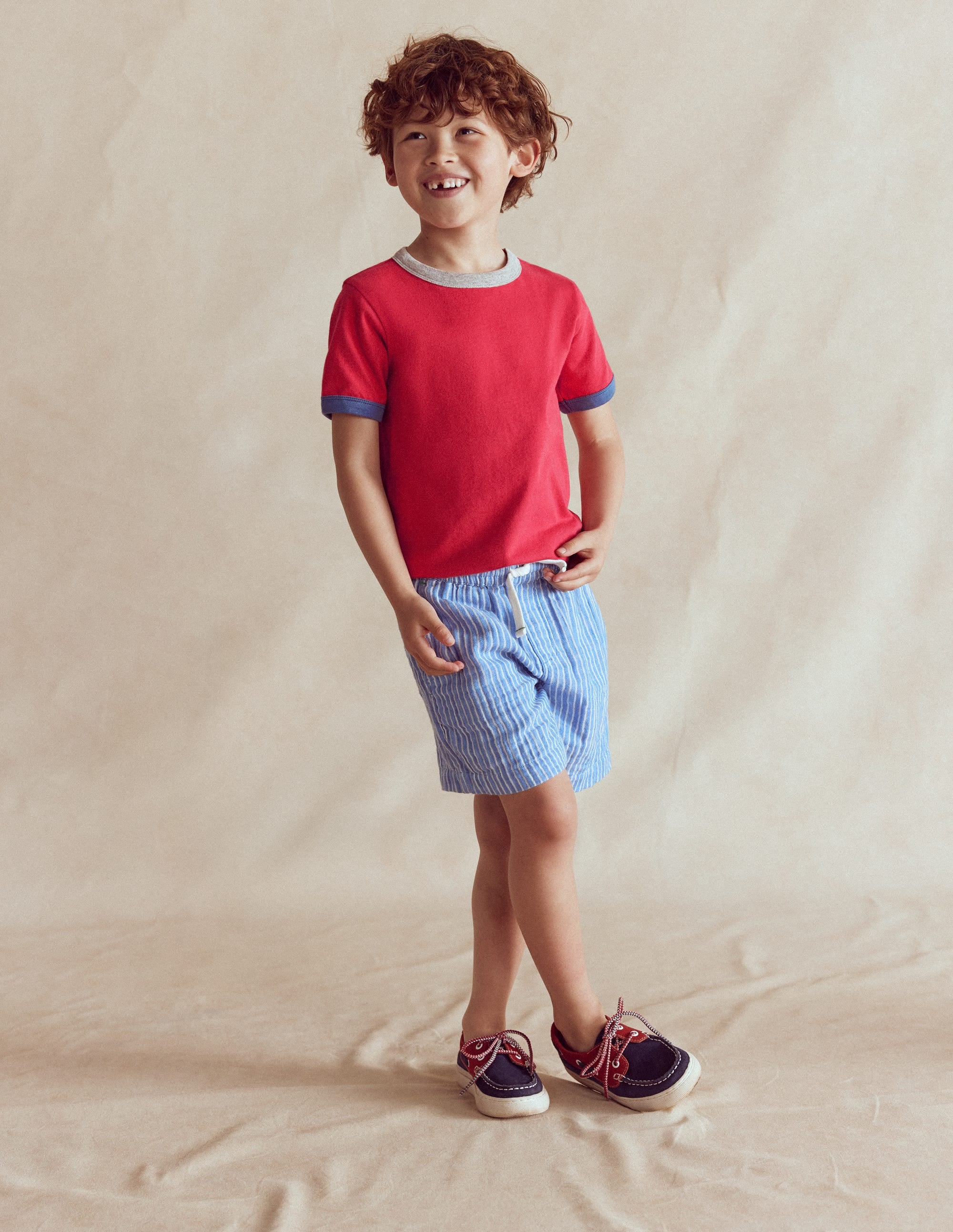 Ringer T-Shirt-Cherry Tomato Red - Image 1