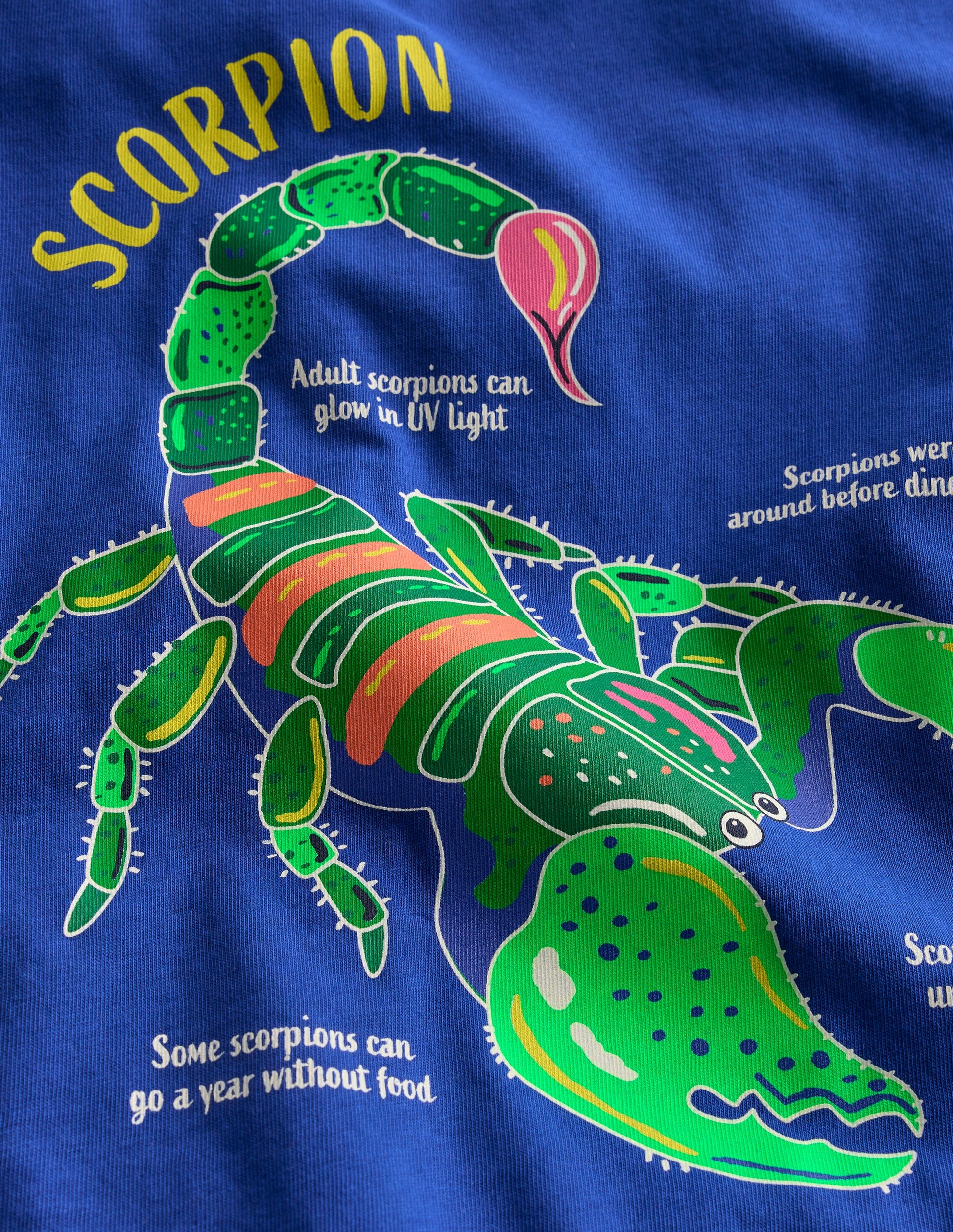 Glow-In-The-Dark T-shirt-Bright Blue Scorpion-3