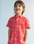 Double Cloth Shirt-Cayenne Embroidery