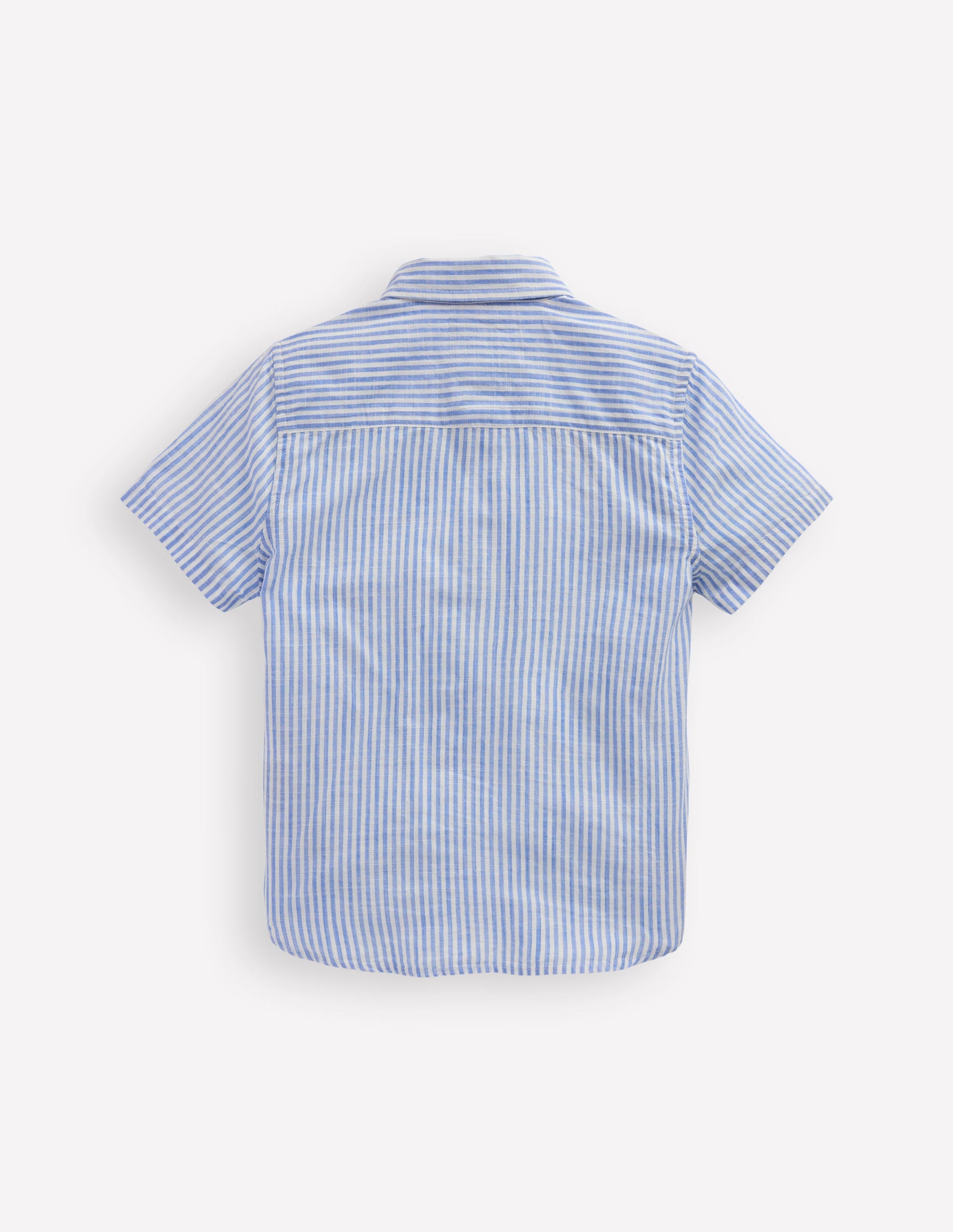 Embroidered Short Sleeve Shirt-Sea Side Embroidery-3