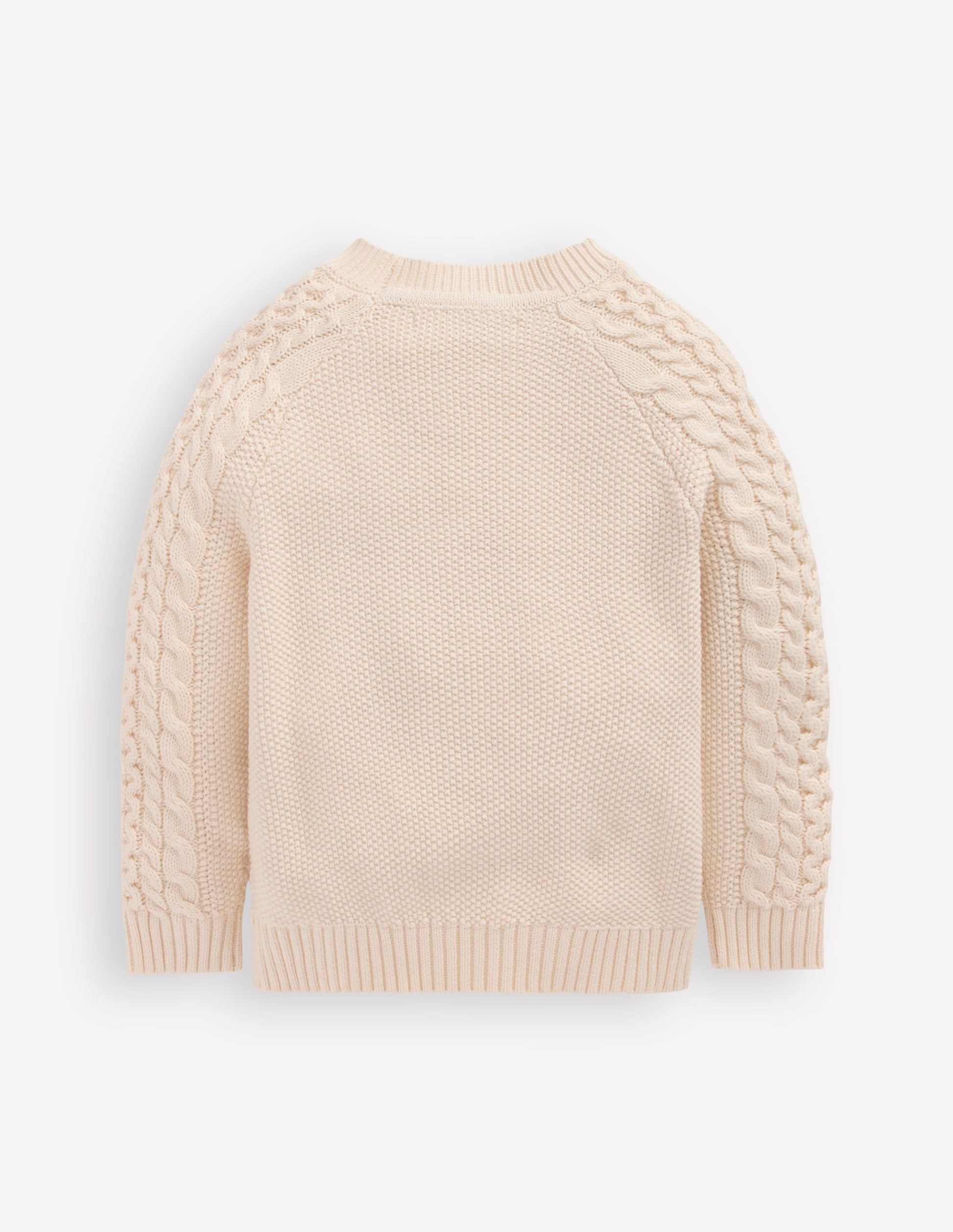 Cable Embroidered Jumper-Warm Ivory-5