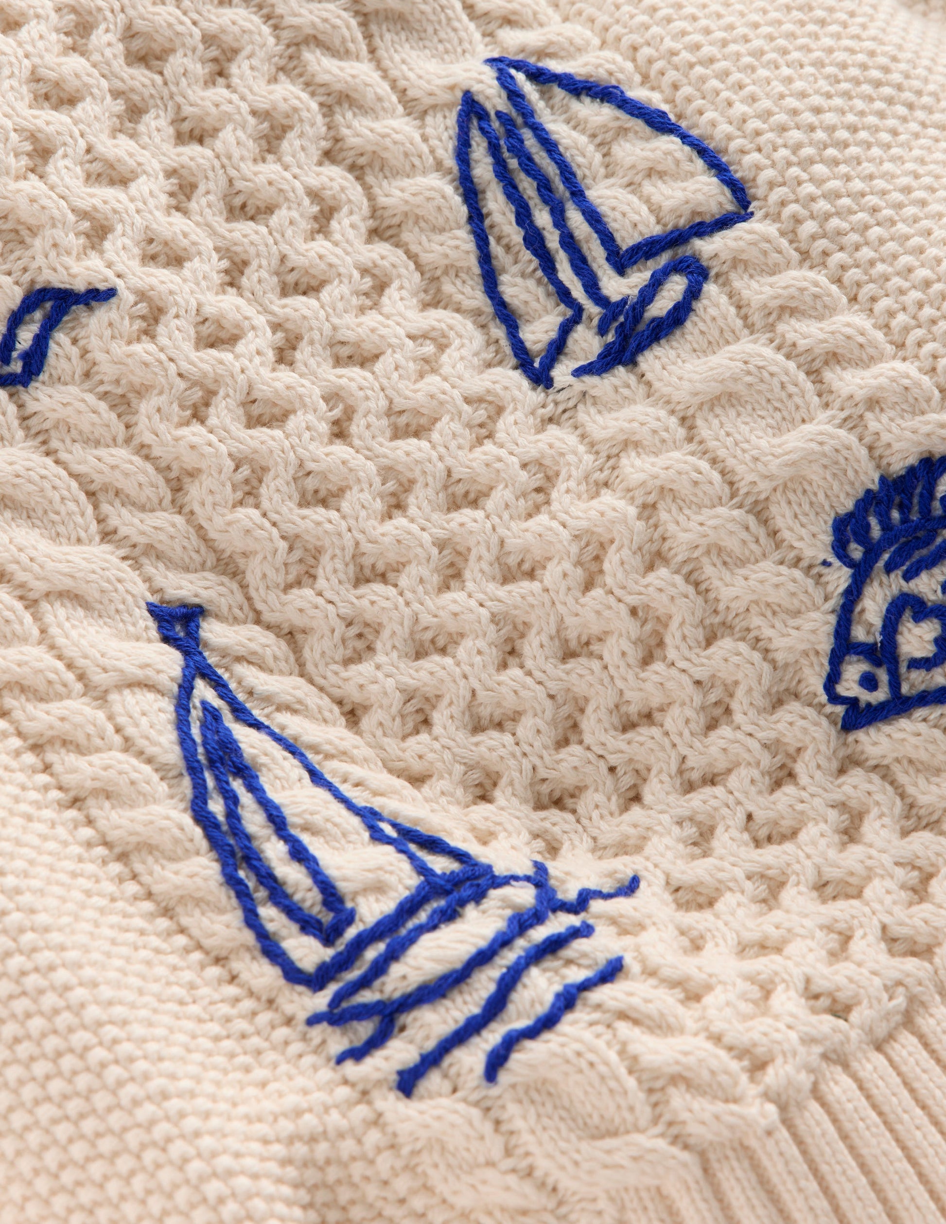 Cable Embroidered Jumper-Warm Ivory-6