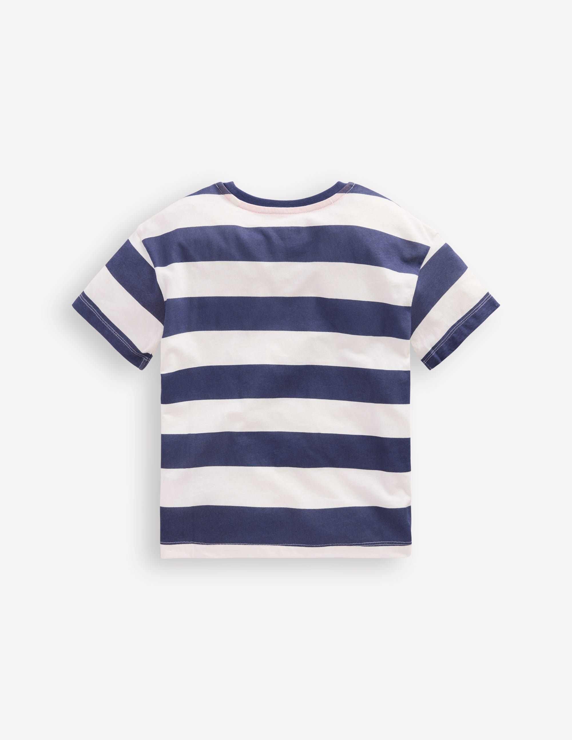 Short Sleeve Badge T-shirt-College Navy Stripe Digger - Image 2
