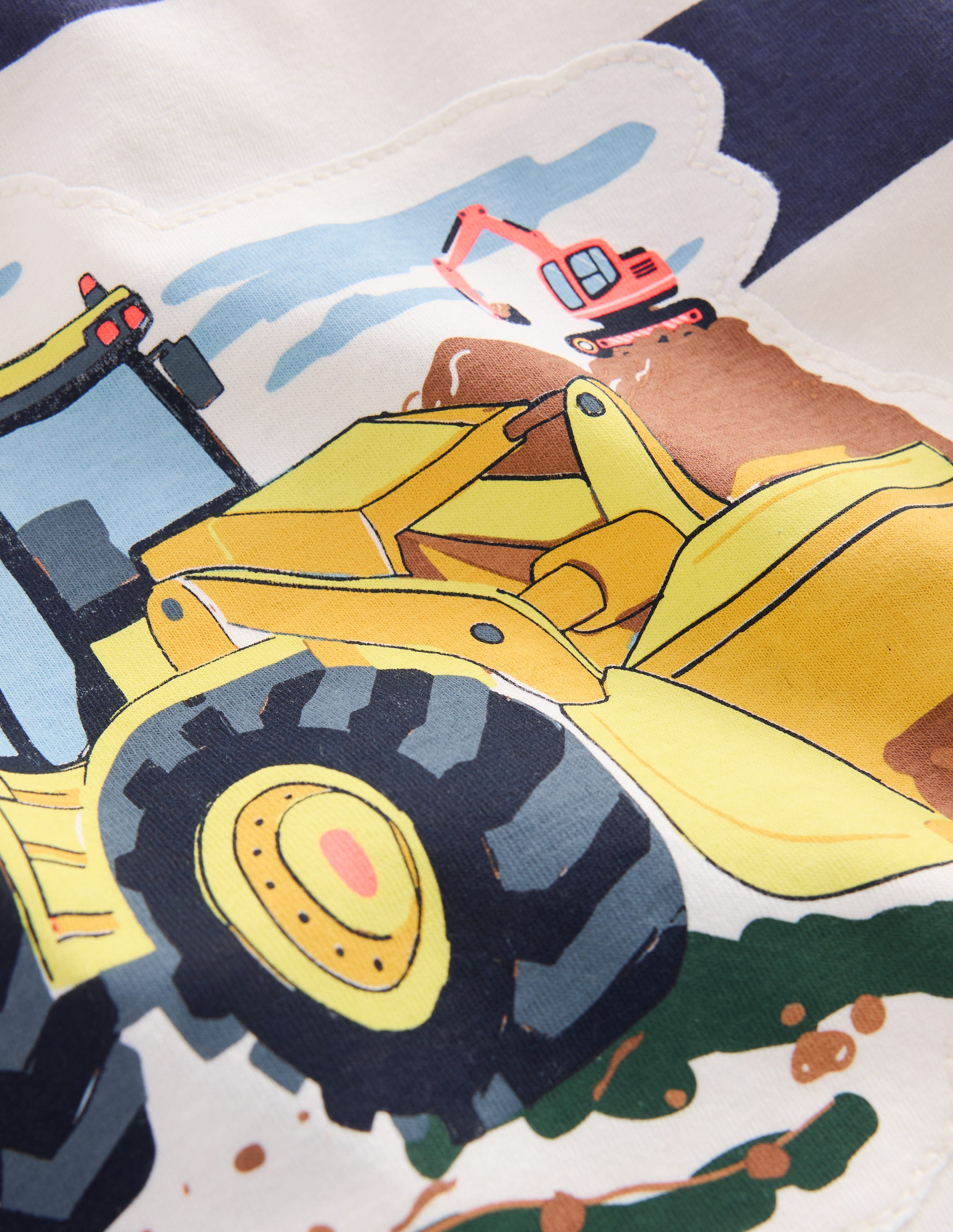 Short Sleeve Badge T-shirt-College Navy Stripe Digger - Image 3