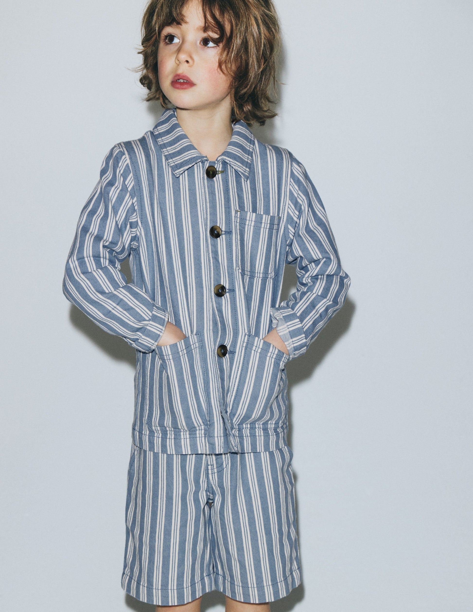 Twill Jacket-Grey Stripe-4