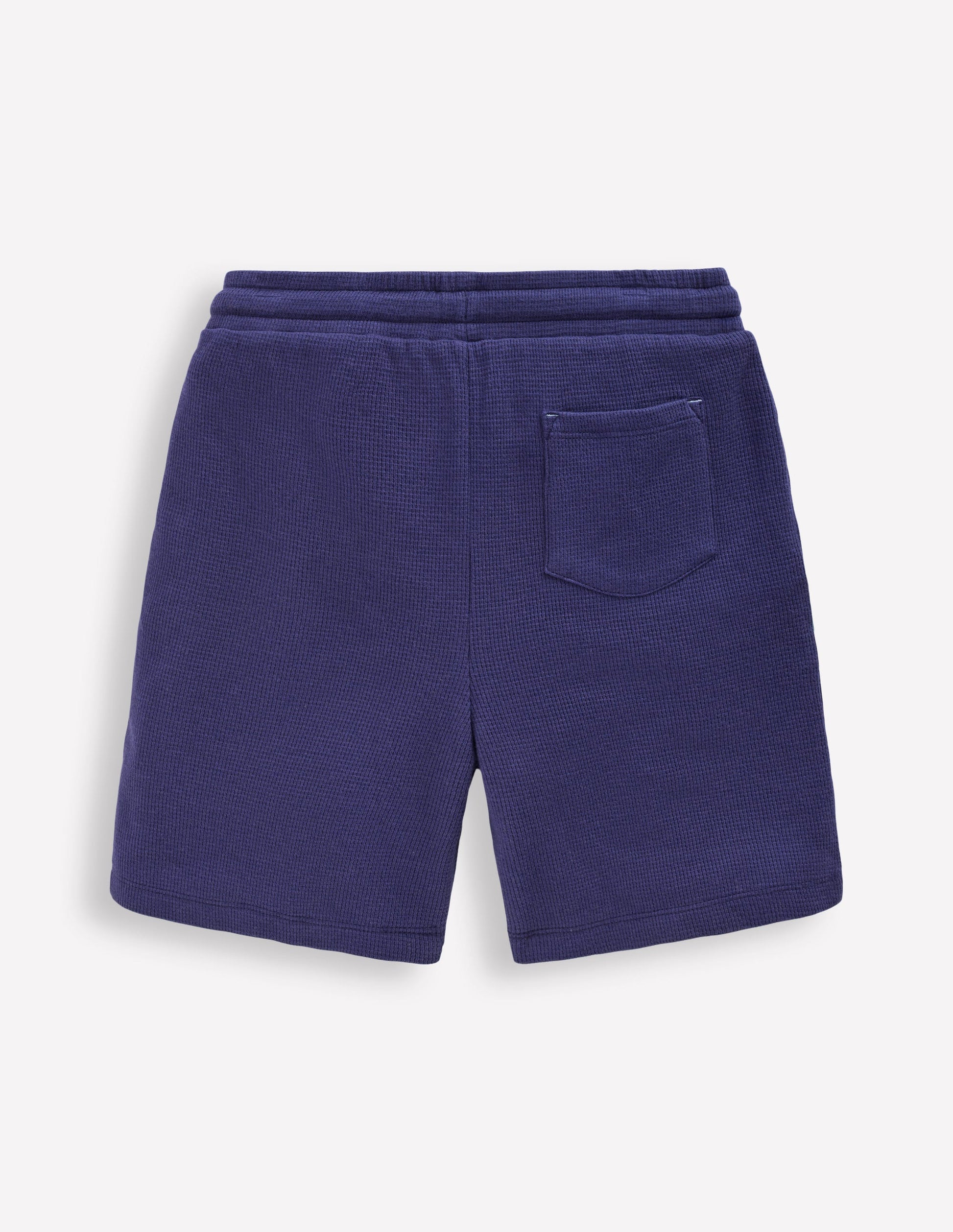 Waffle Mix Shorts-Navy Blue-2
