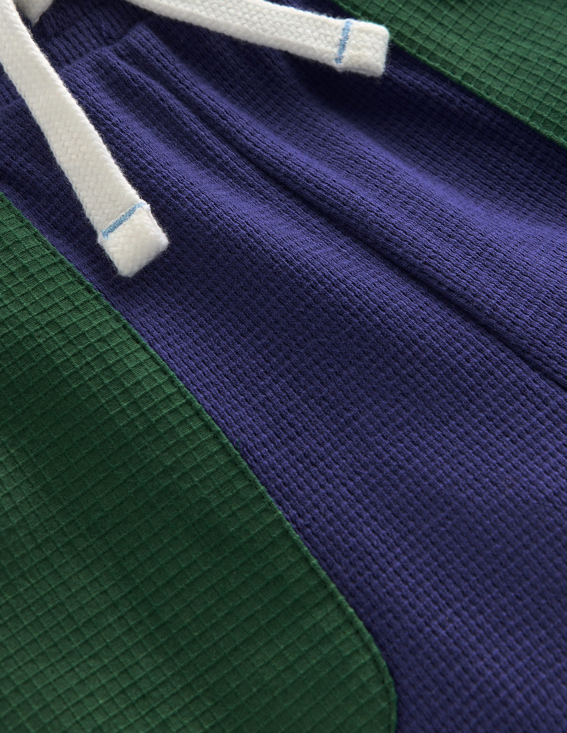 Waffle Mix Shorts-Navy Blue-3