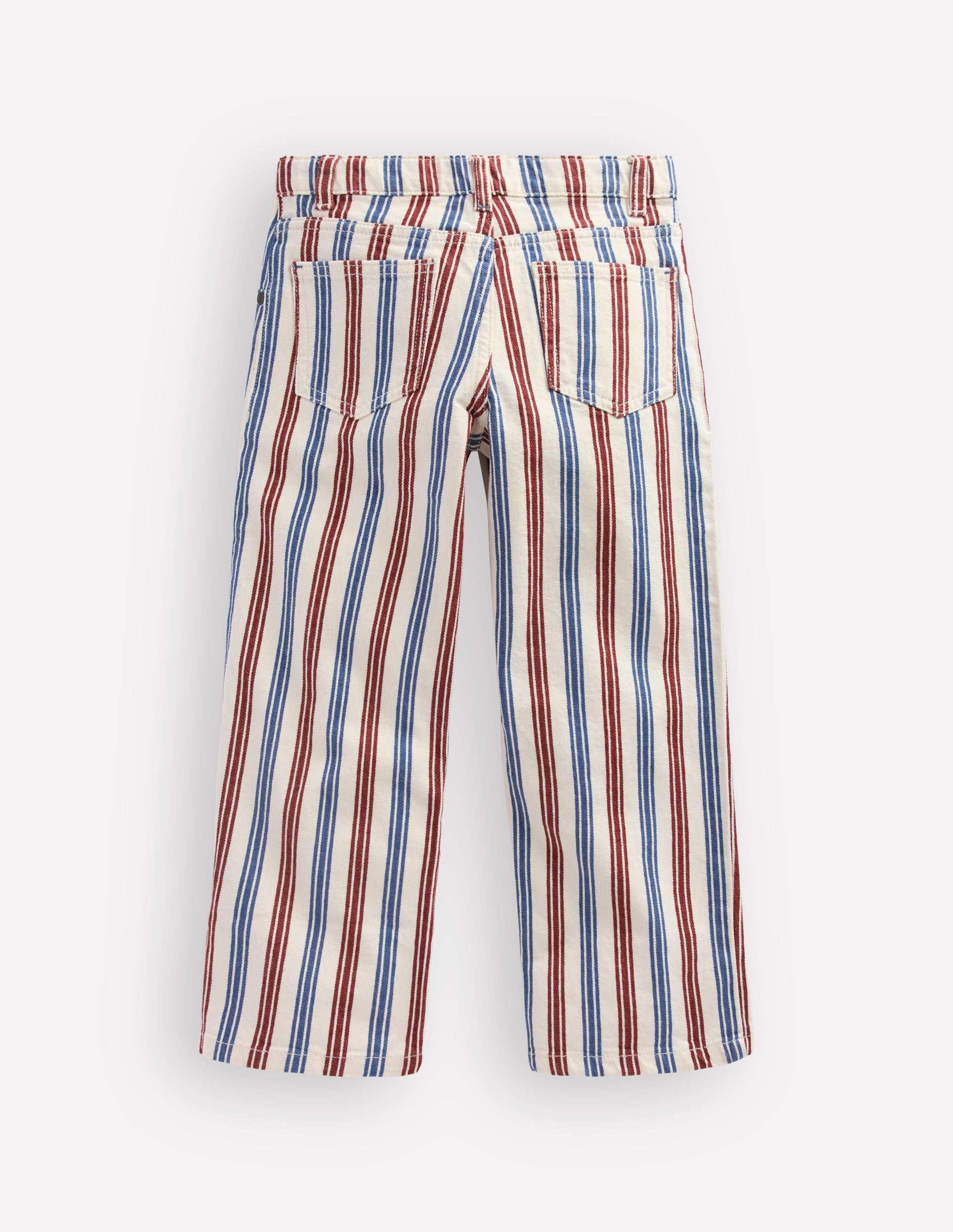 Relaxed Straight Jeans-Blue and Red Stripe - Image 3