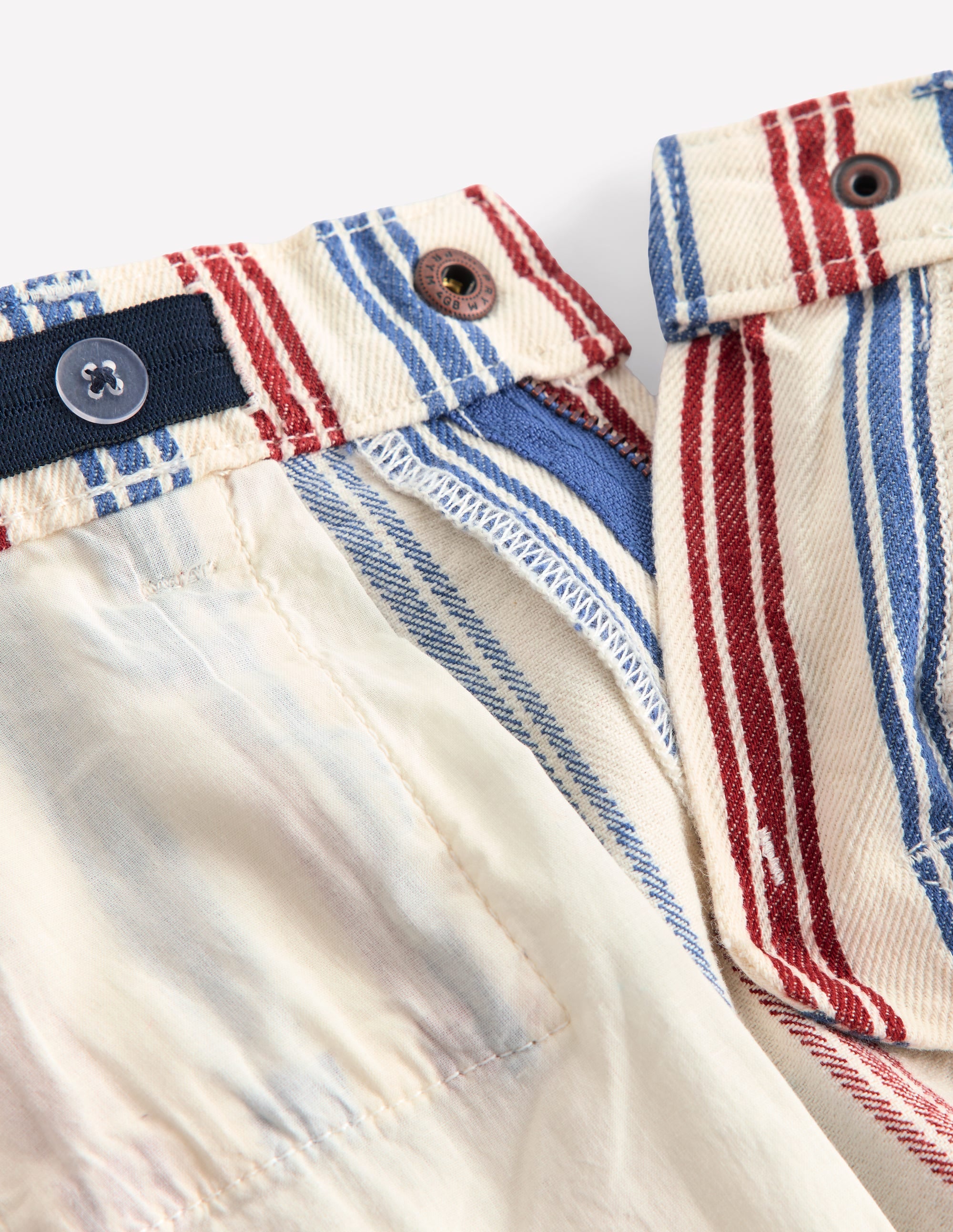 Relaxed Straight Jeans-Blue and Red Stripe - Image 5