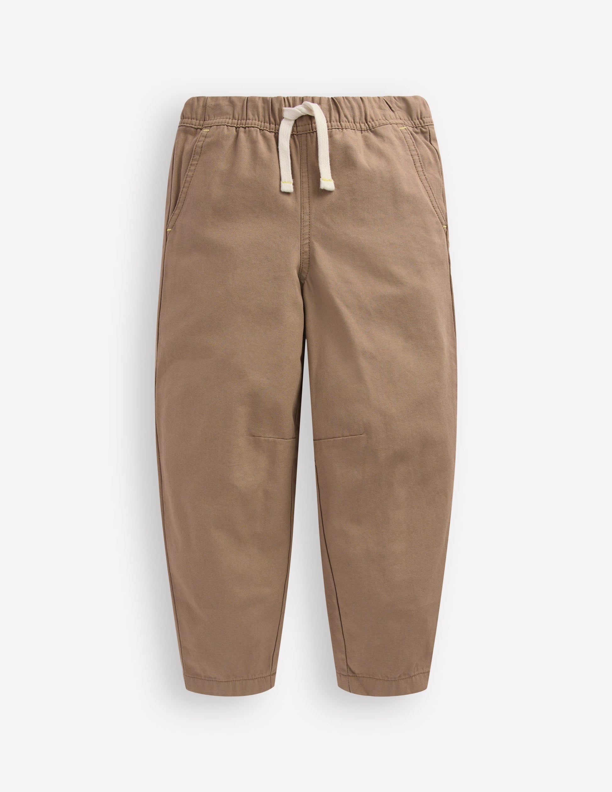 Pull-on Relaxed Trousers-Greige-1