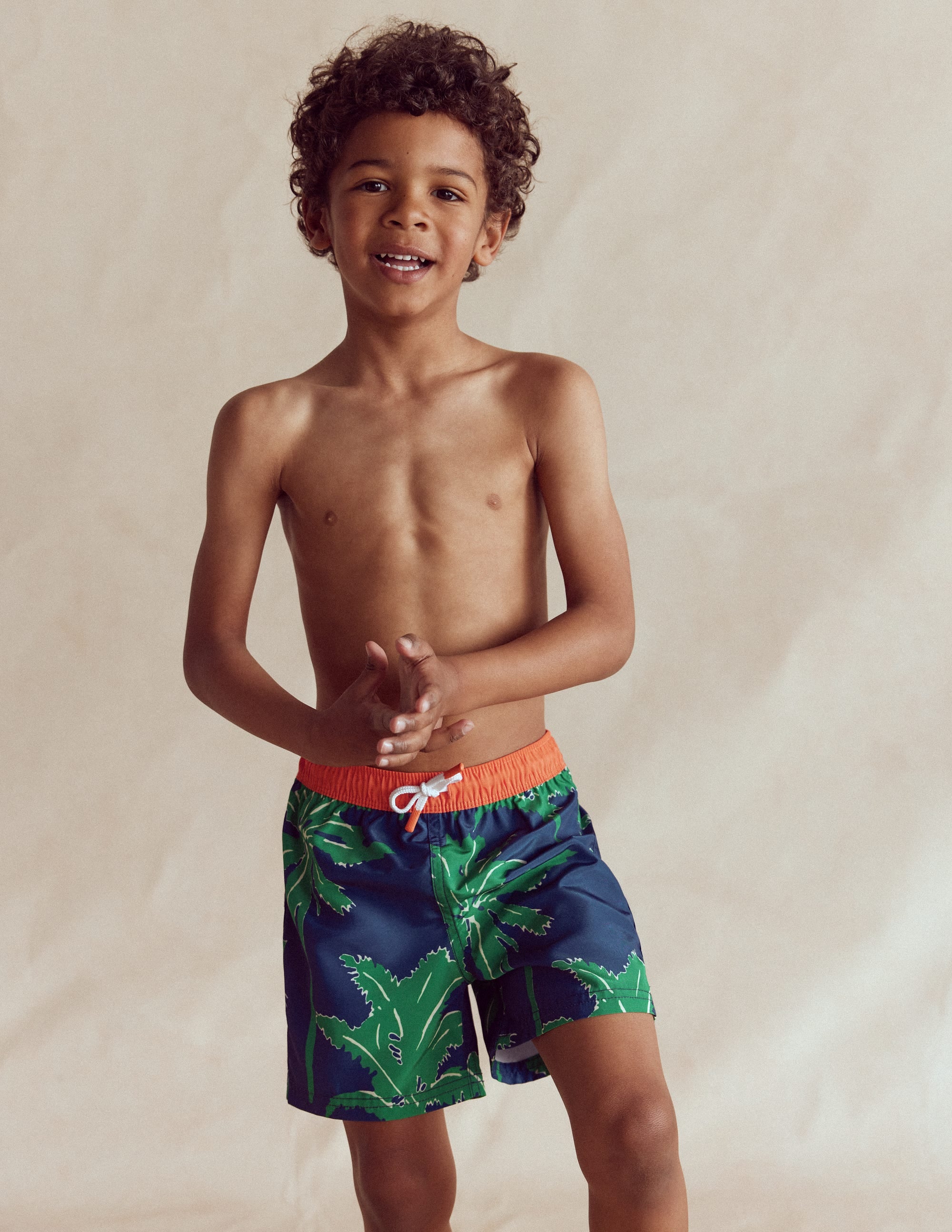 Swim Shorts-Starboard Blue Palm Trees - Image 1