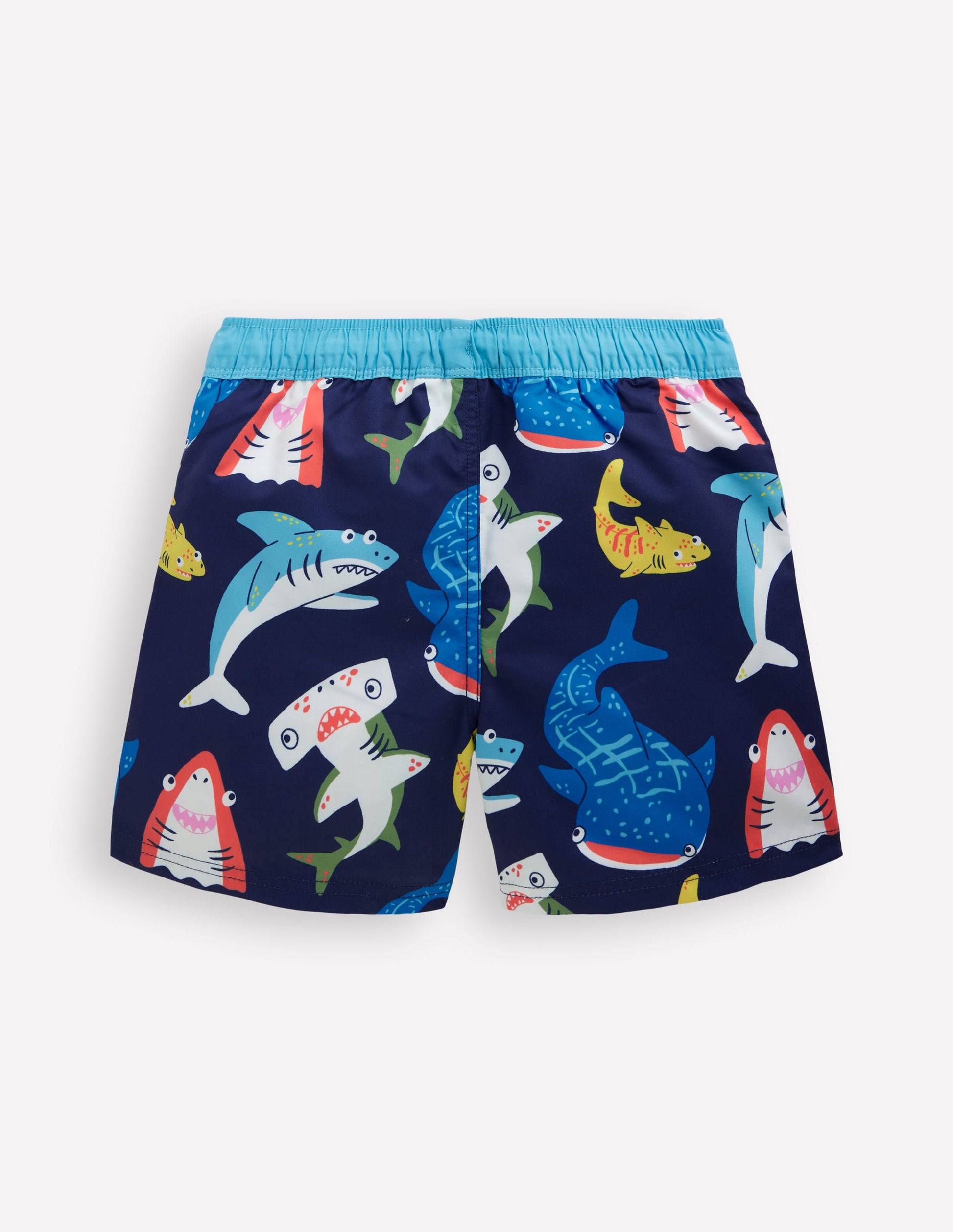 Swim Shorts-College Navy Sharks-2