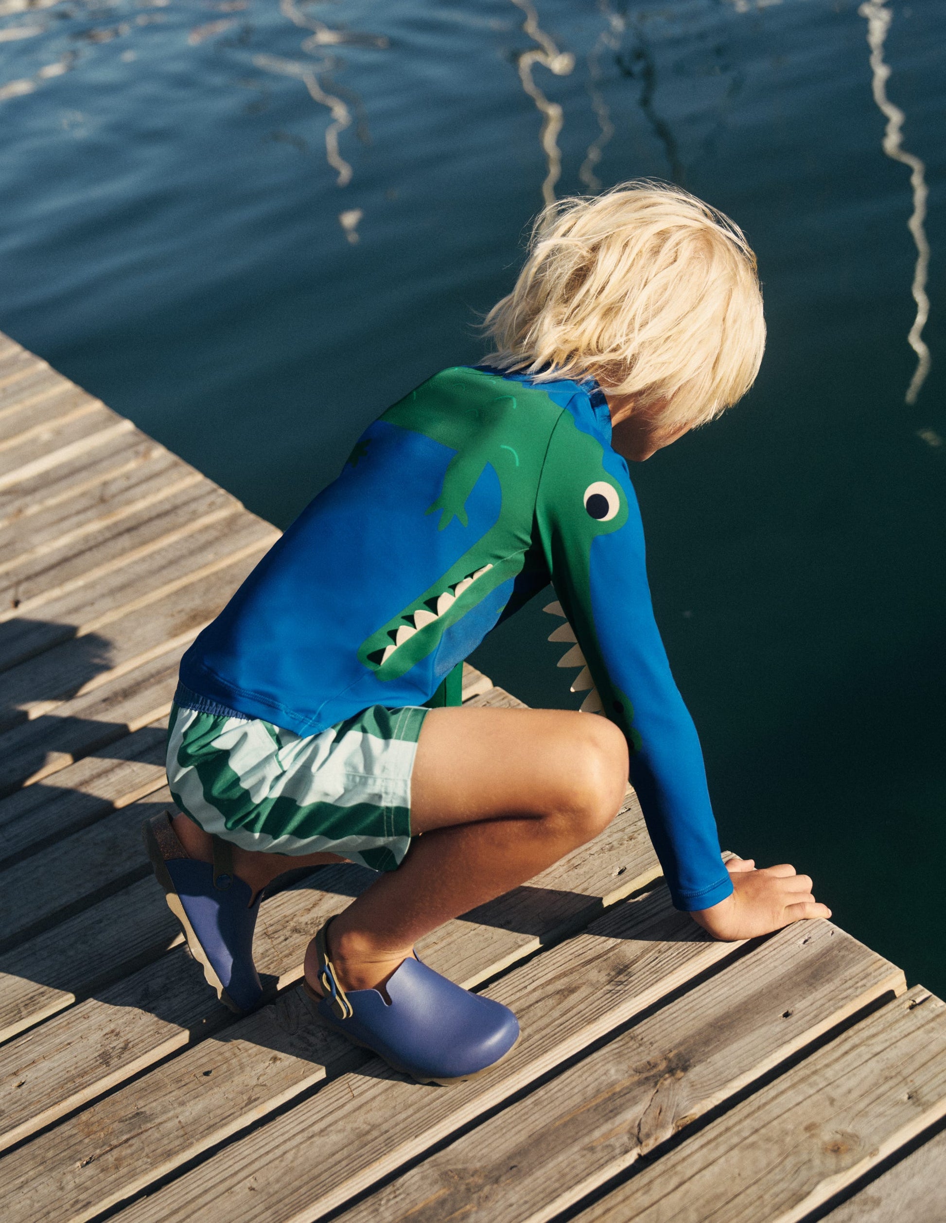 Sun Safe Fun Rash Vest-Blue Croc-6