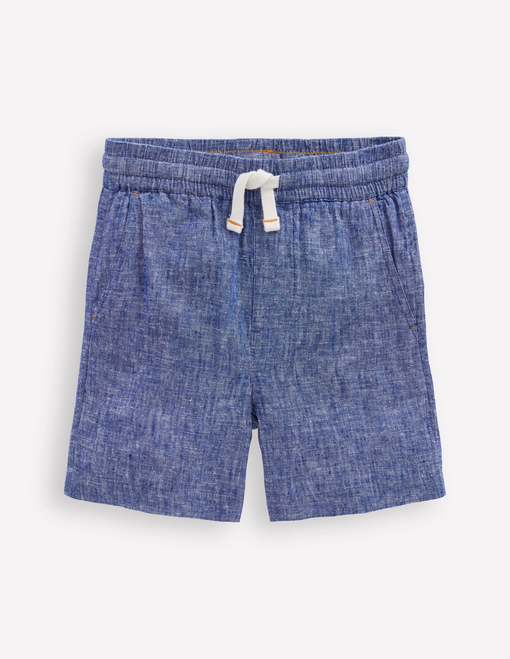 Cotton Linen Shorts-Chambray - Image 1