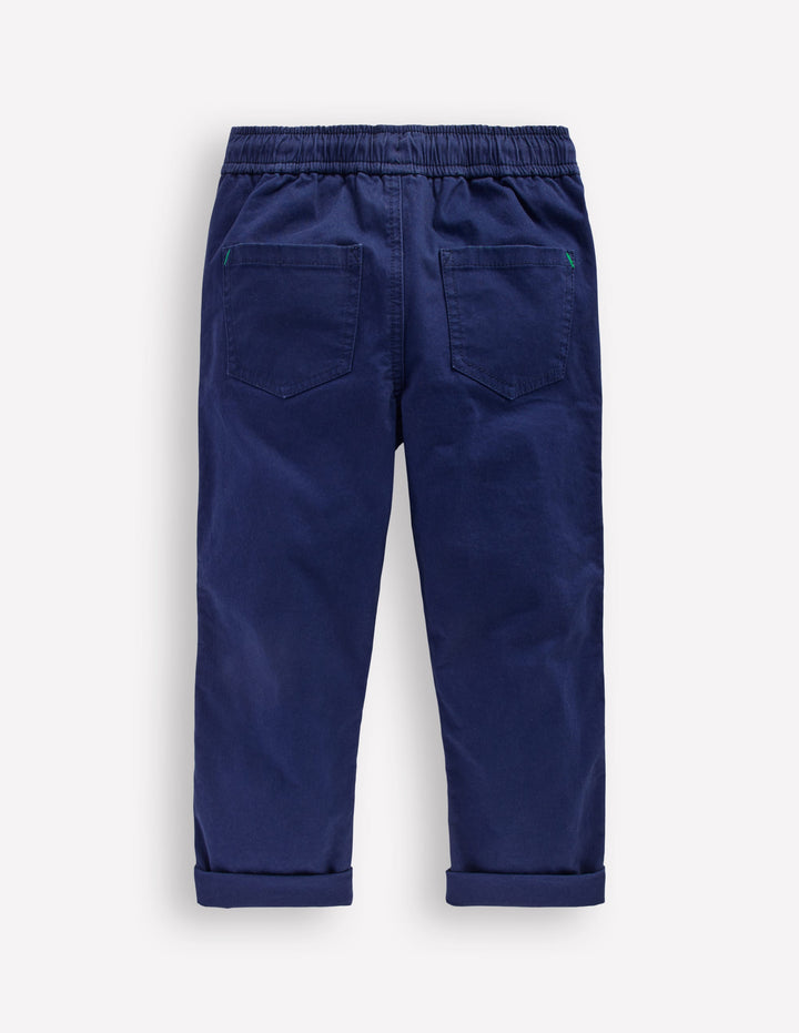 Slim Pull-on Trousers-College Navy