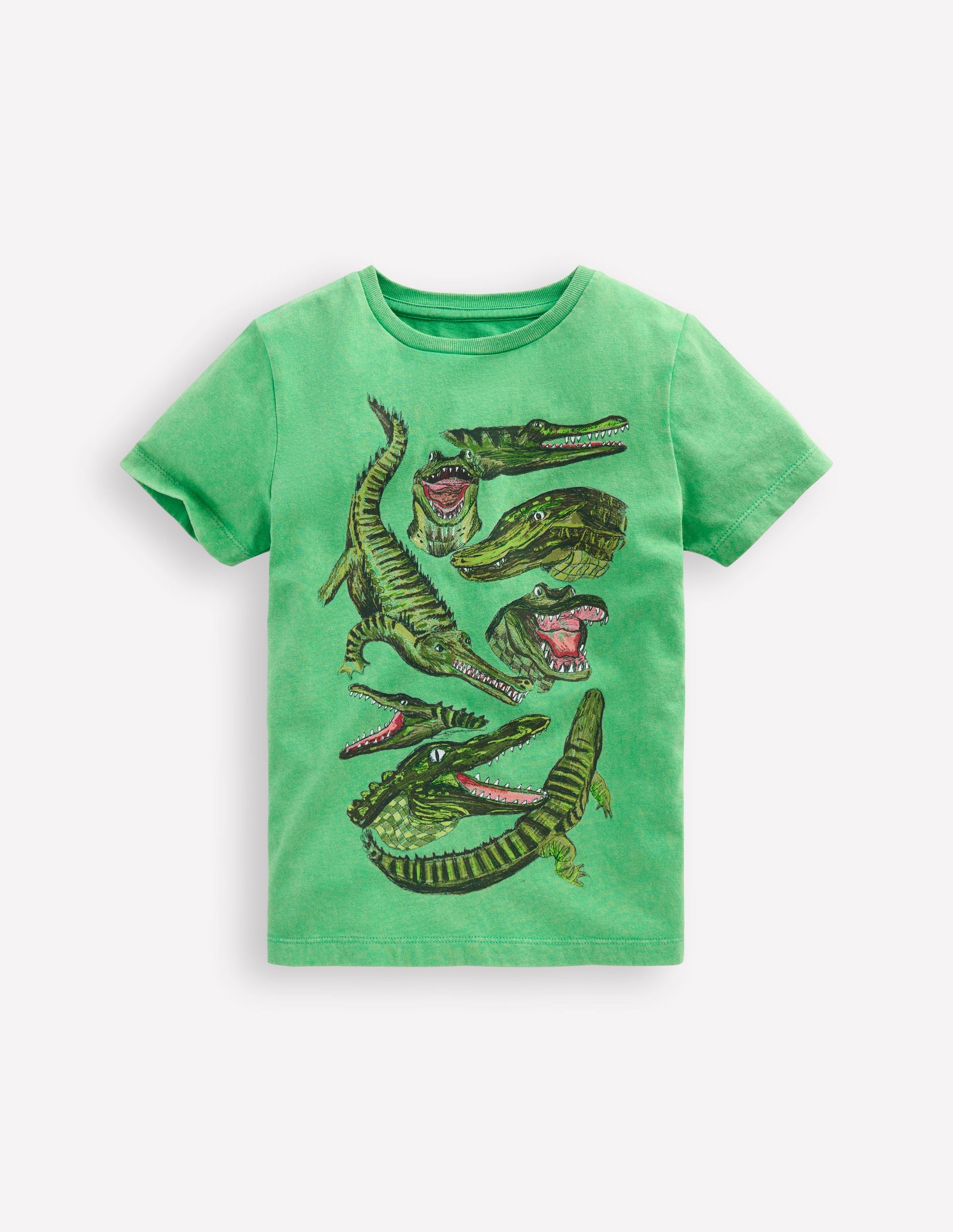 Vintage Wash Graphic T-shirt-Aloe Green Crocs-1