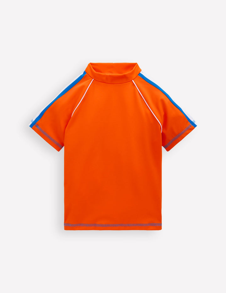 Short Sleeve Rash Vest-Bright Orange