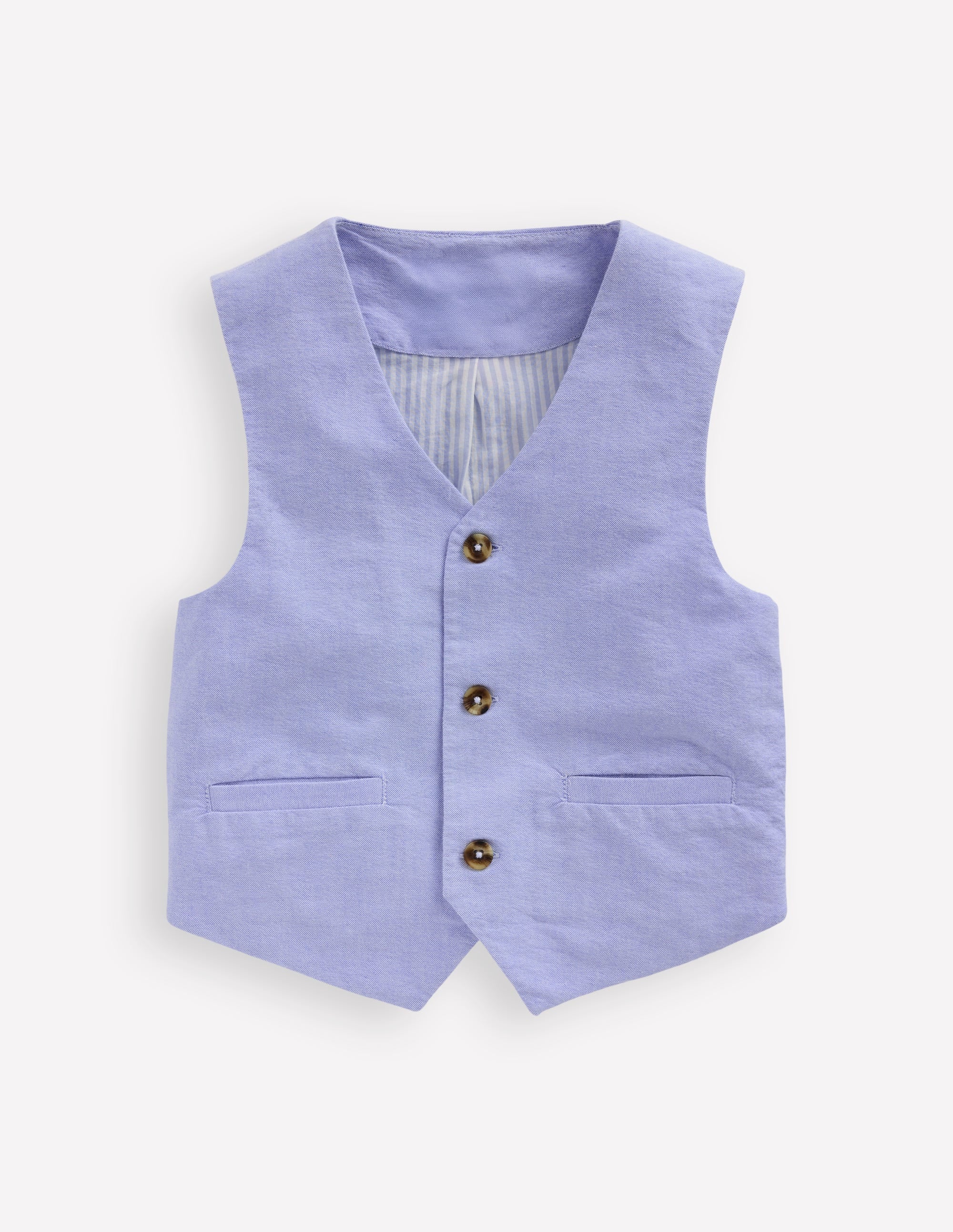 Cotton Oxford Waistcoat - Blue Oxford | Boden UK