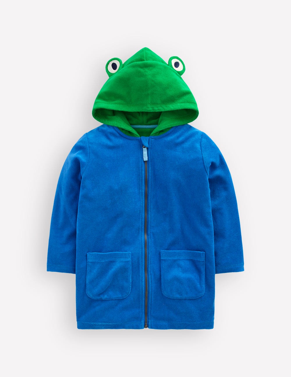 Fun Towelling Zip-up Throw On-Turtle-1