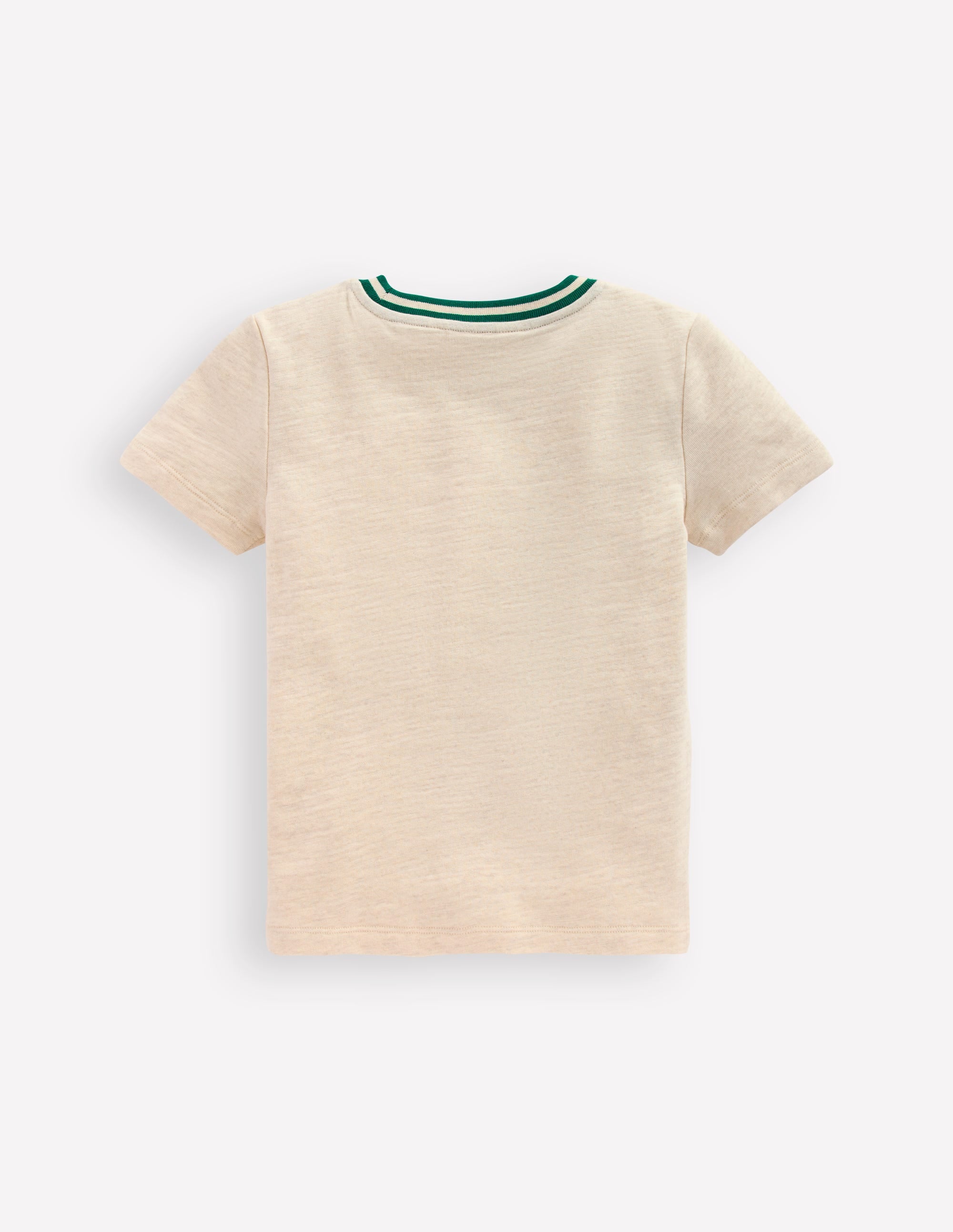 Short Sleeve Mid Weight Tee-Oatmeal Marl - Image 2