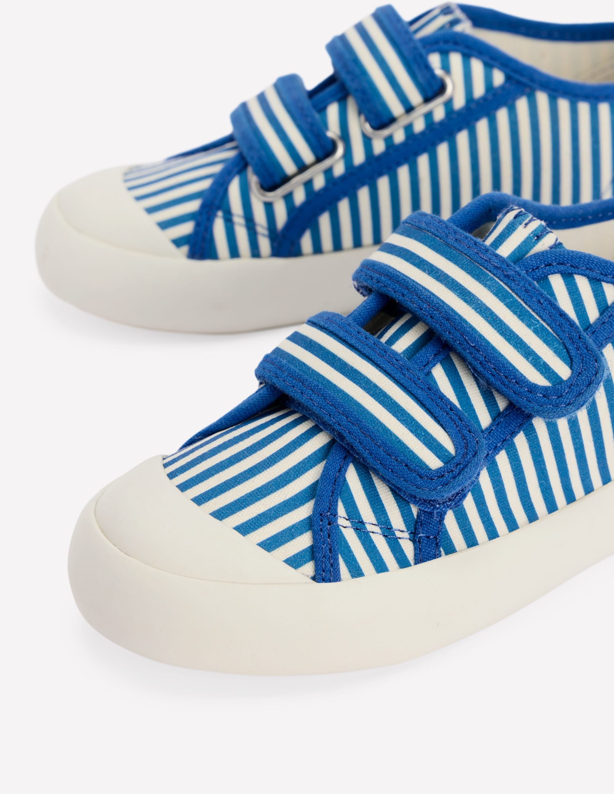 Canvas Trainers-Blue Ticking Stripe - Image 3