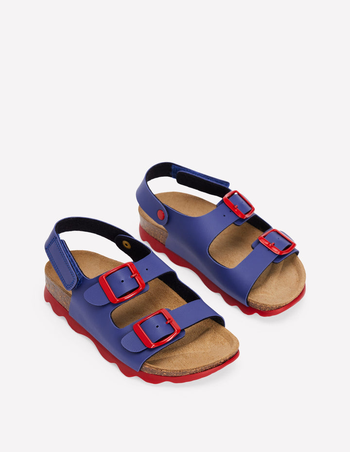 Colourblock Sandals-Medieval Blue