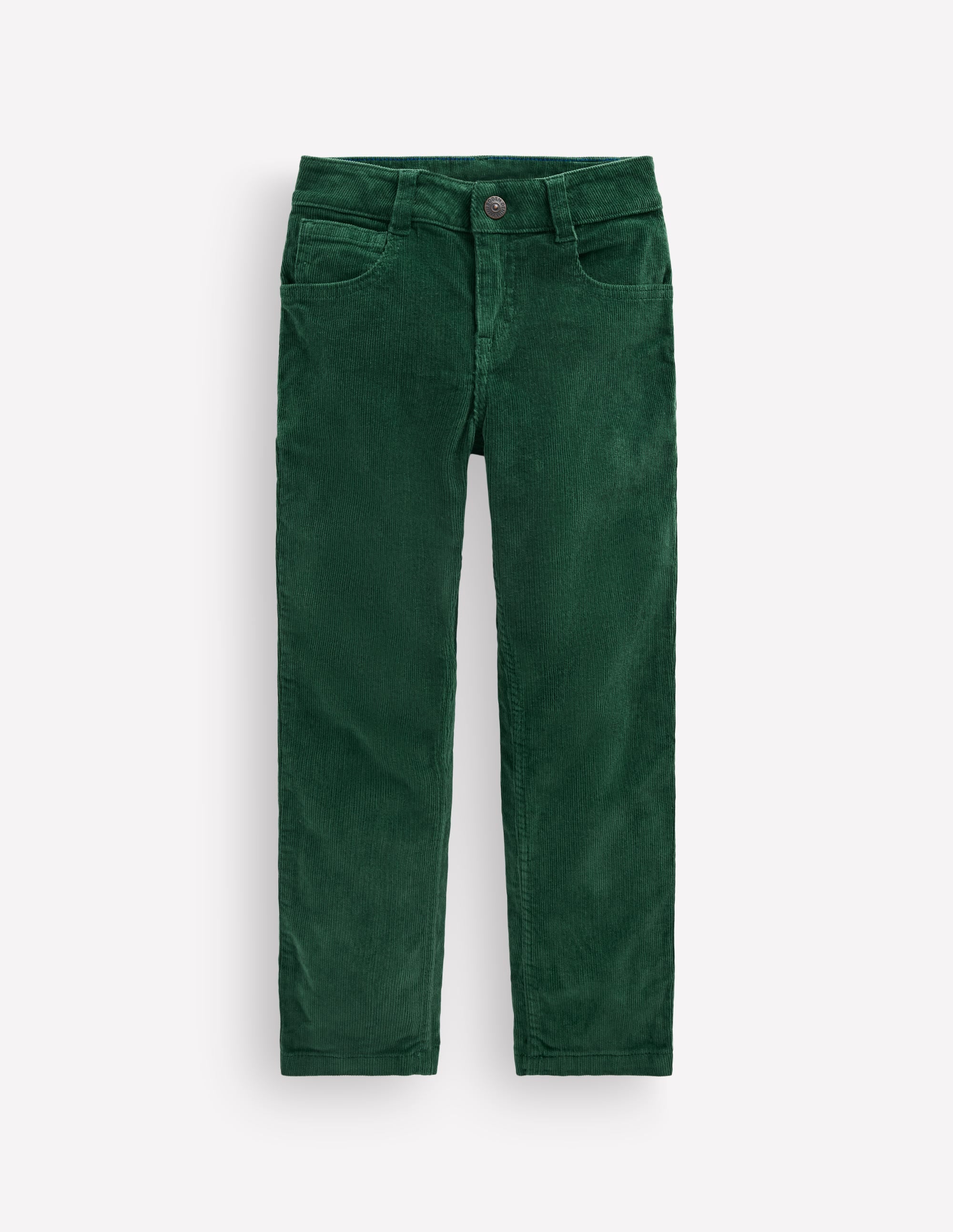 Classic Slim Cord Trousers-Dark Green - Image 2