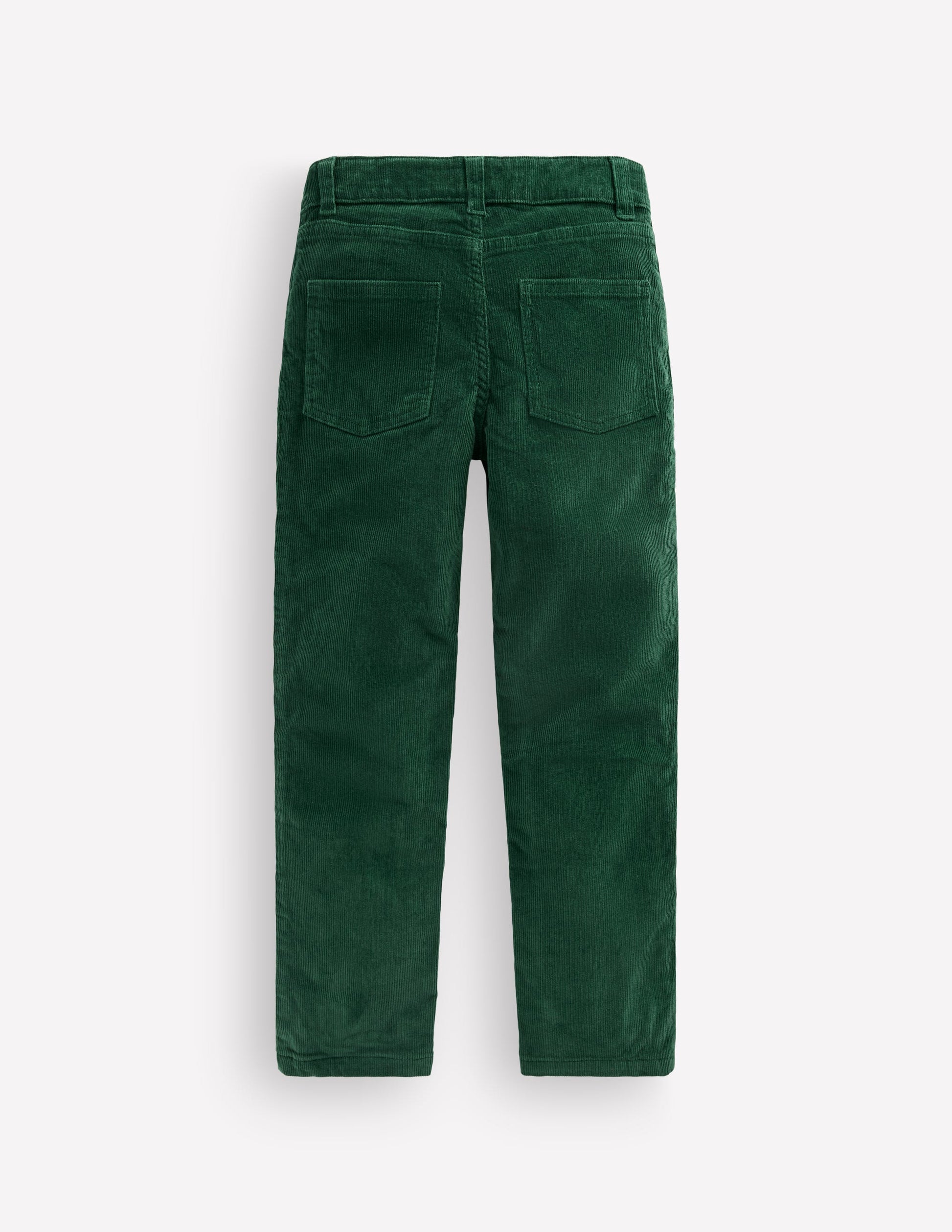 Classic Slim Cord Trousers-Dark Green-3