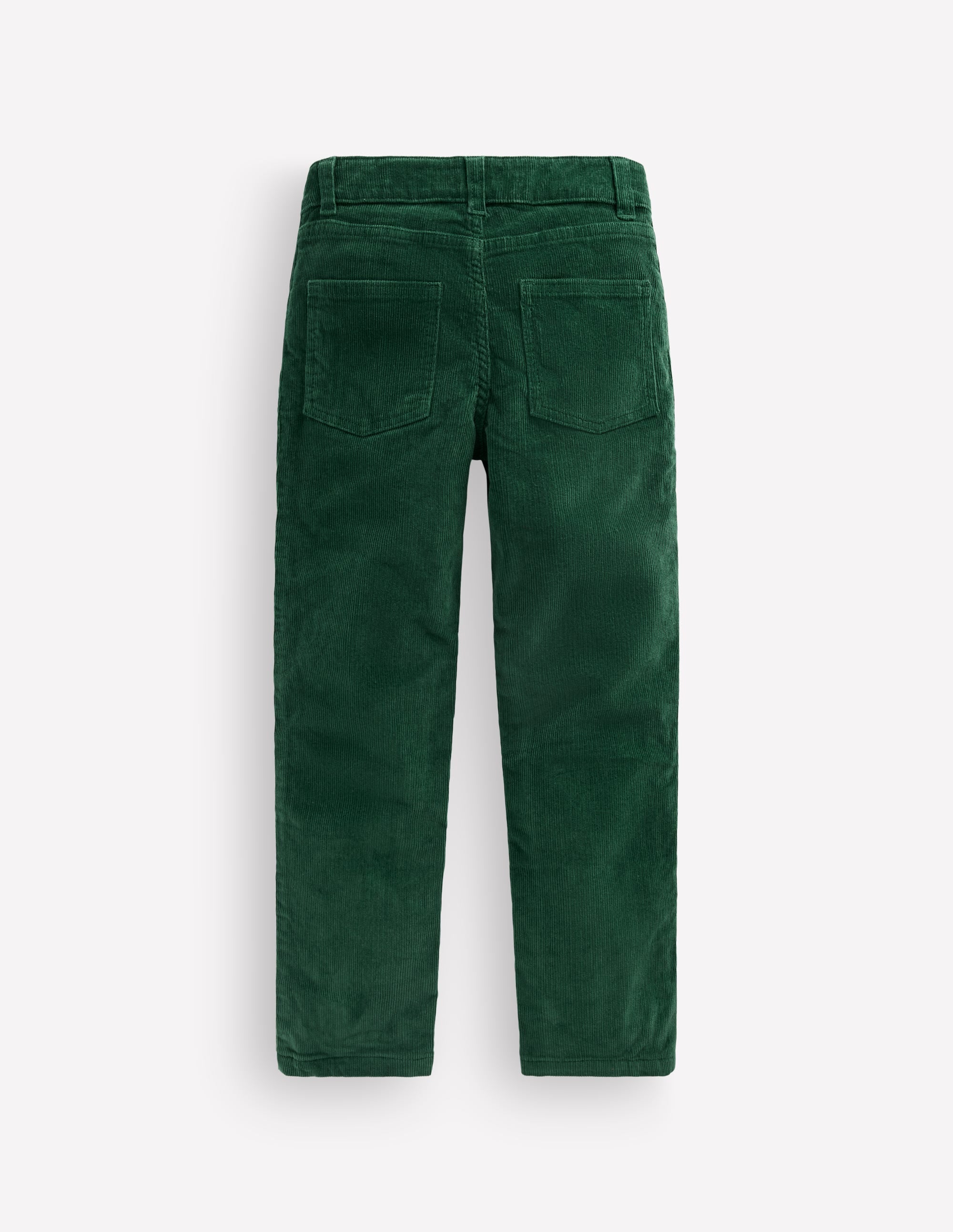 Classic Slim Cord Trousers-Dark Green - Image 3