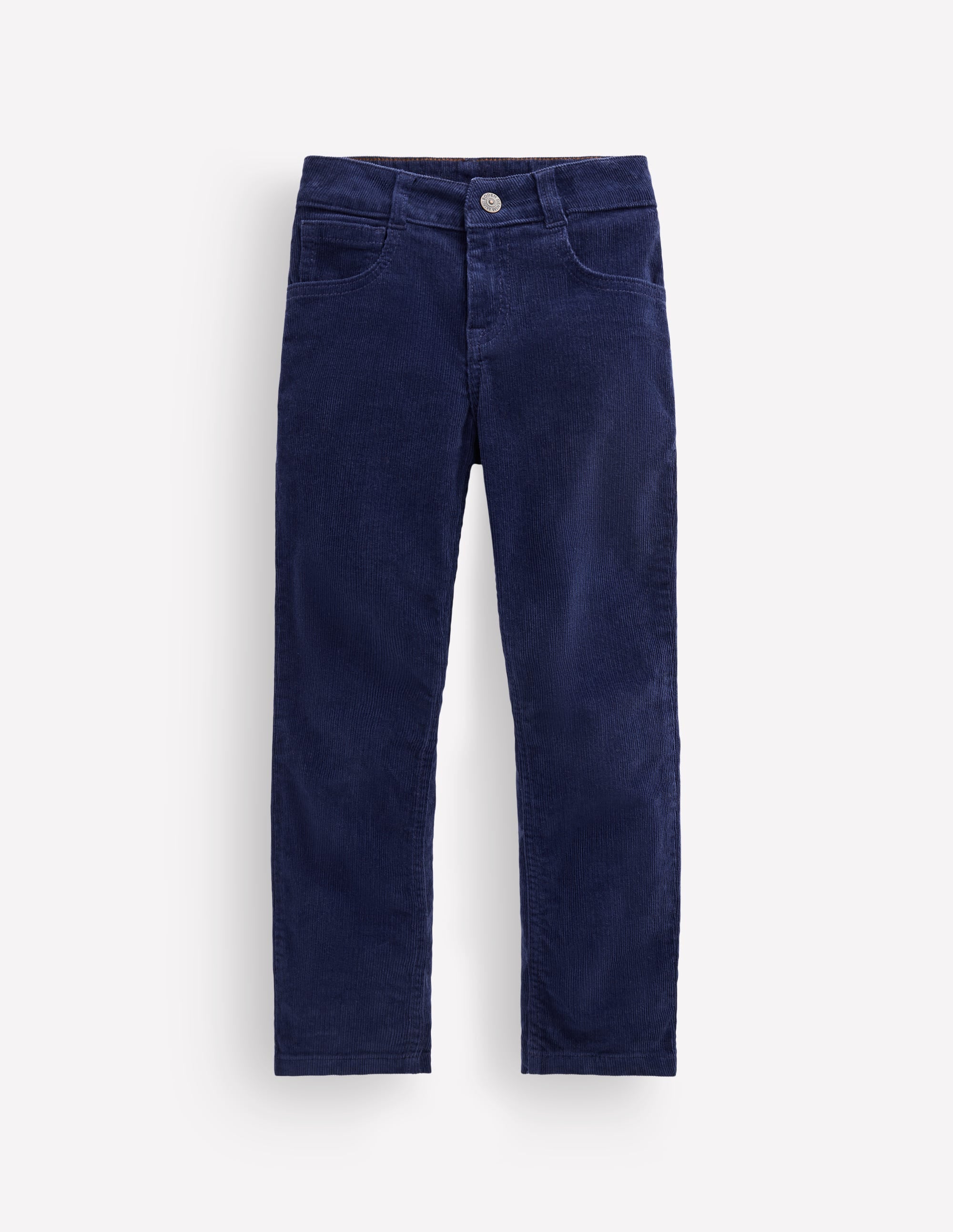 Classic Slim Cord Trousers-College Navy - Image 1