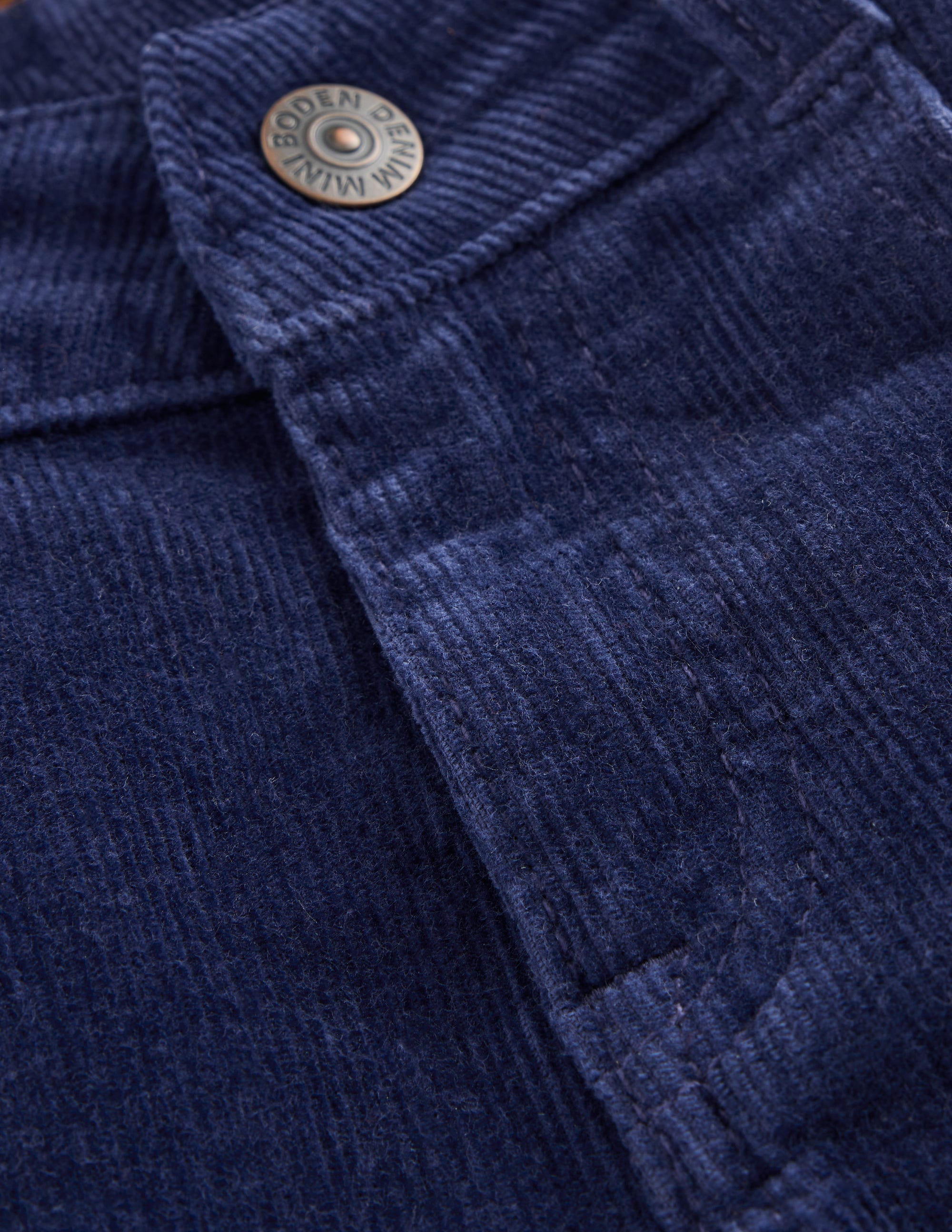 Classic Slim Cord Trousers-College Navy - Image 3