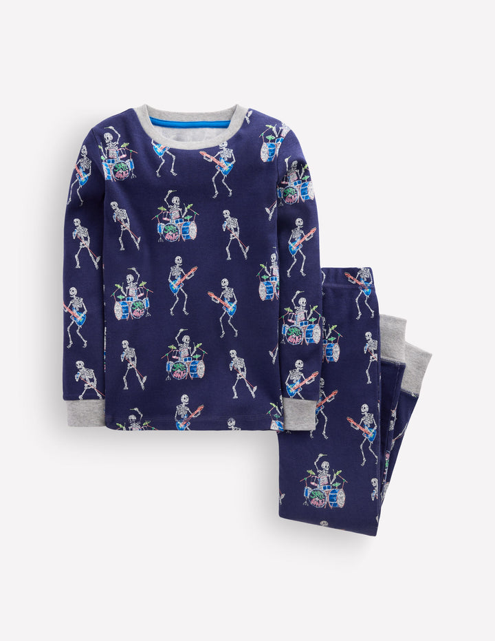 Snug Glow-in-the-dark Pyjamas-Skeleton Drummers