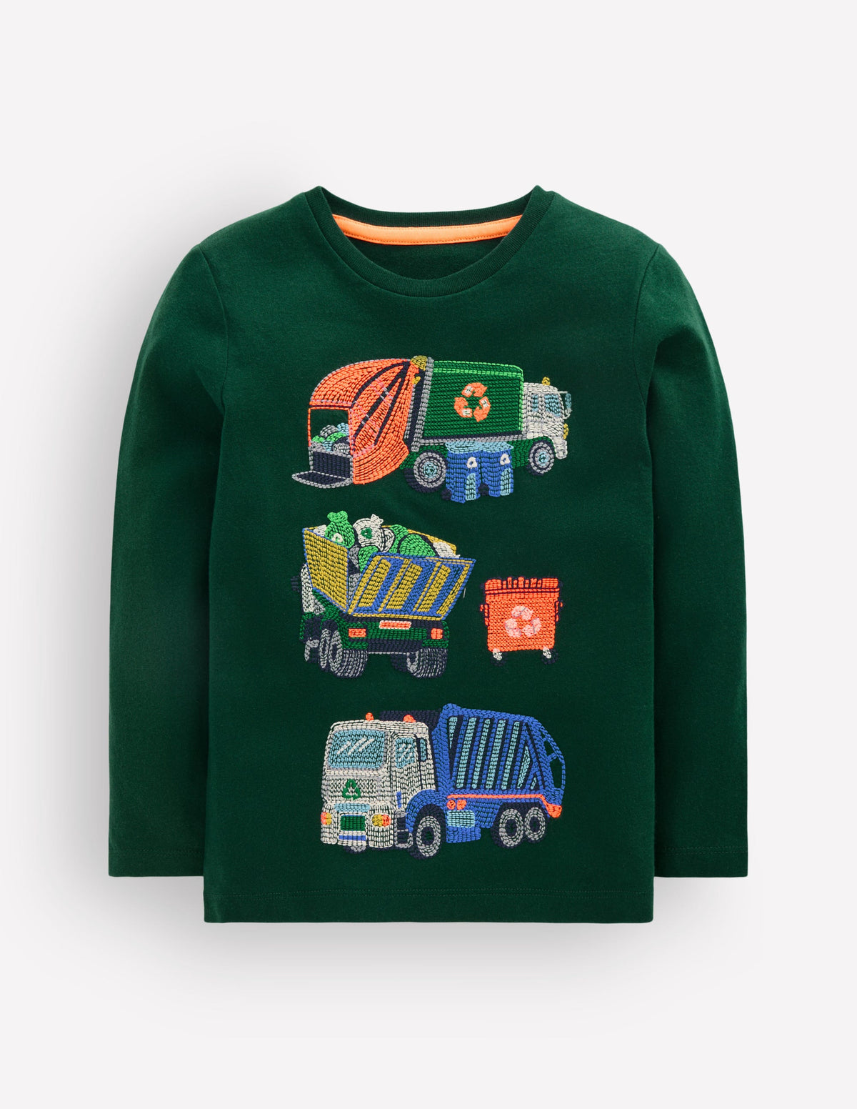 Superstitch Long Sleeve Top-Safari Green, Recycle Trucks-1