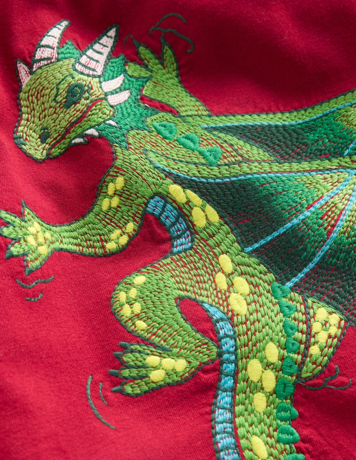 Longsleeve Superstitch T-shirt-Ruby Red dragon-3