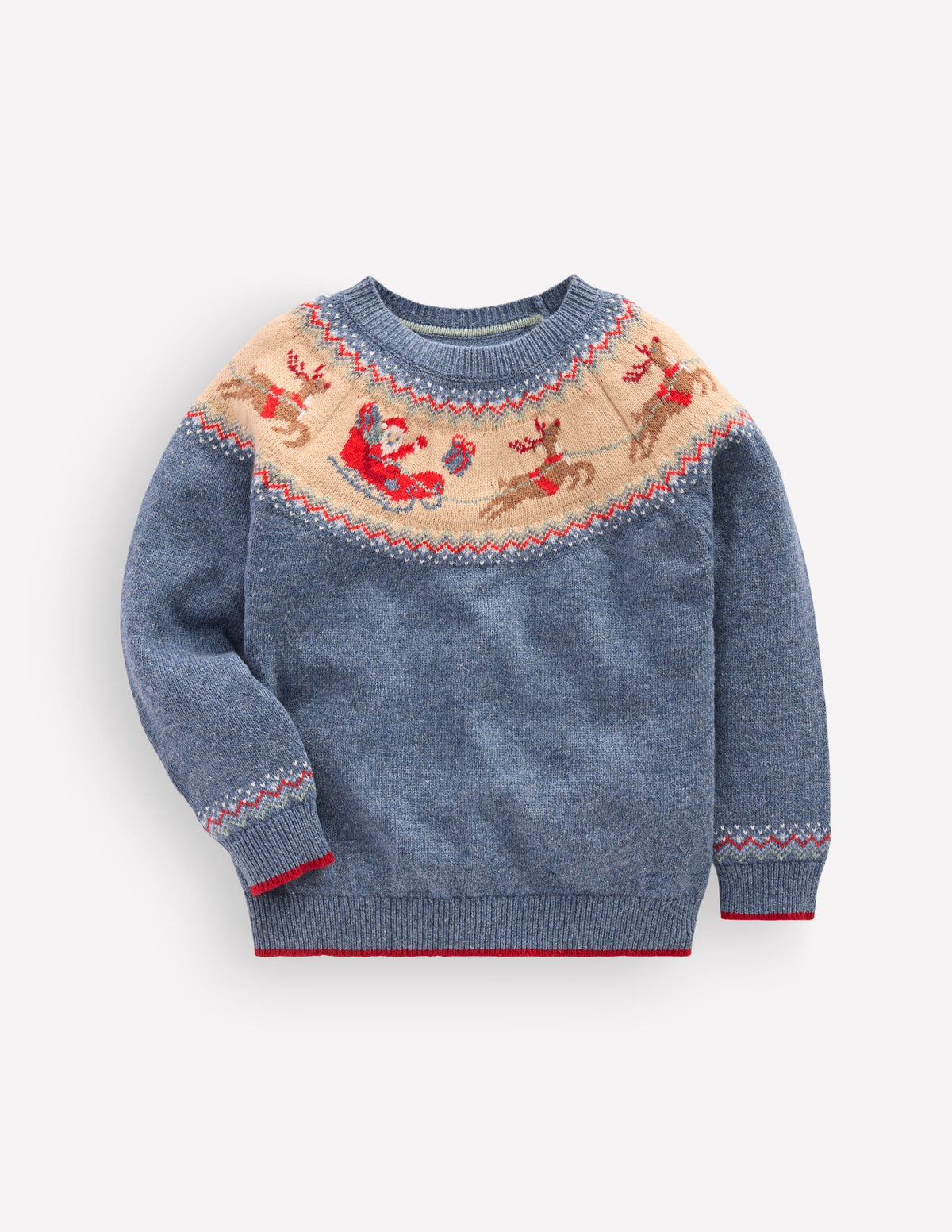 Fair Isle Jumper-Blue Marl Polar Post - Image 2