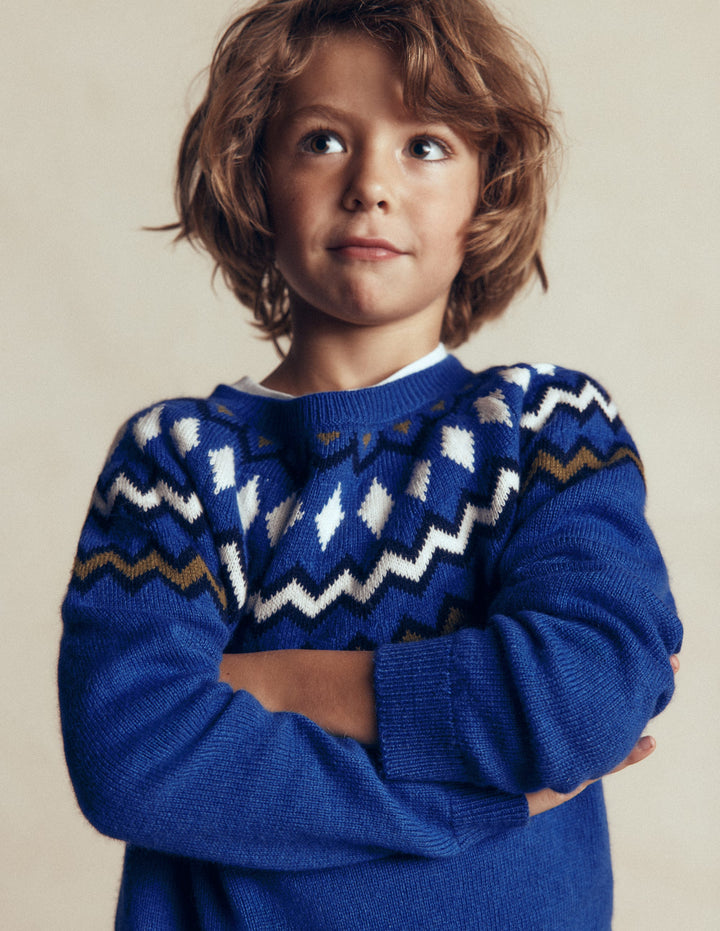 Fair Isle Jumper-Blue