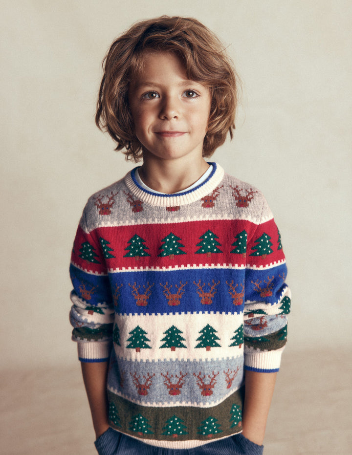 Fair Isle Jumper-Multi Christmas