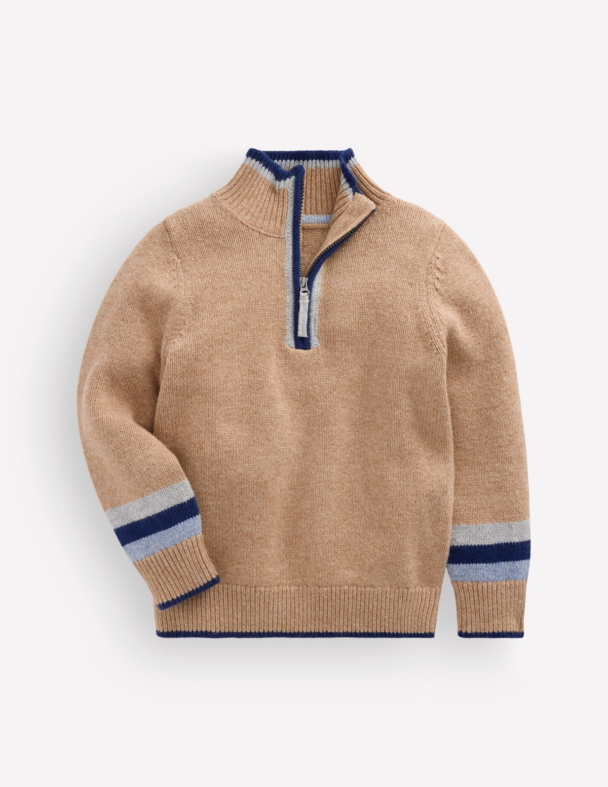 Heritage Half-Zip Jumper-Camel Melange - Image 1