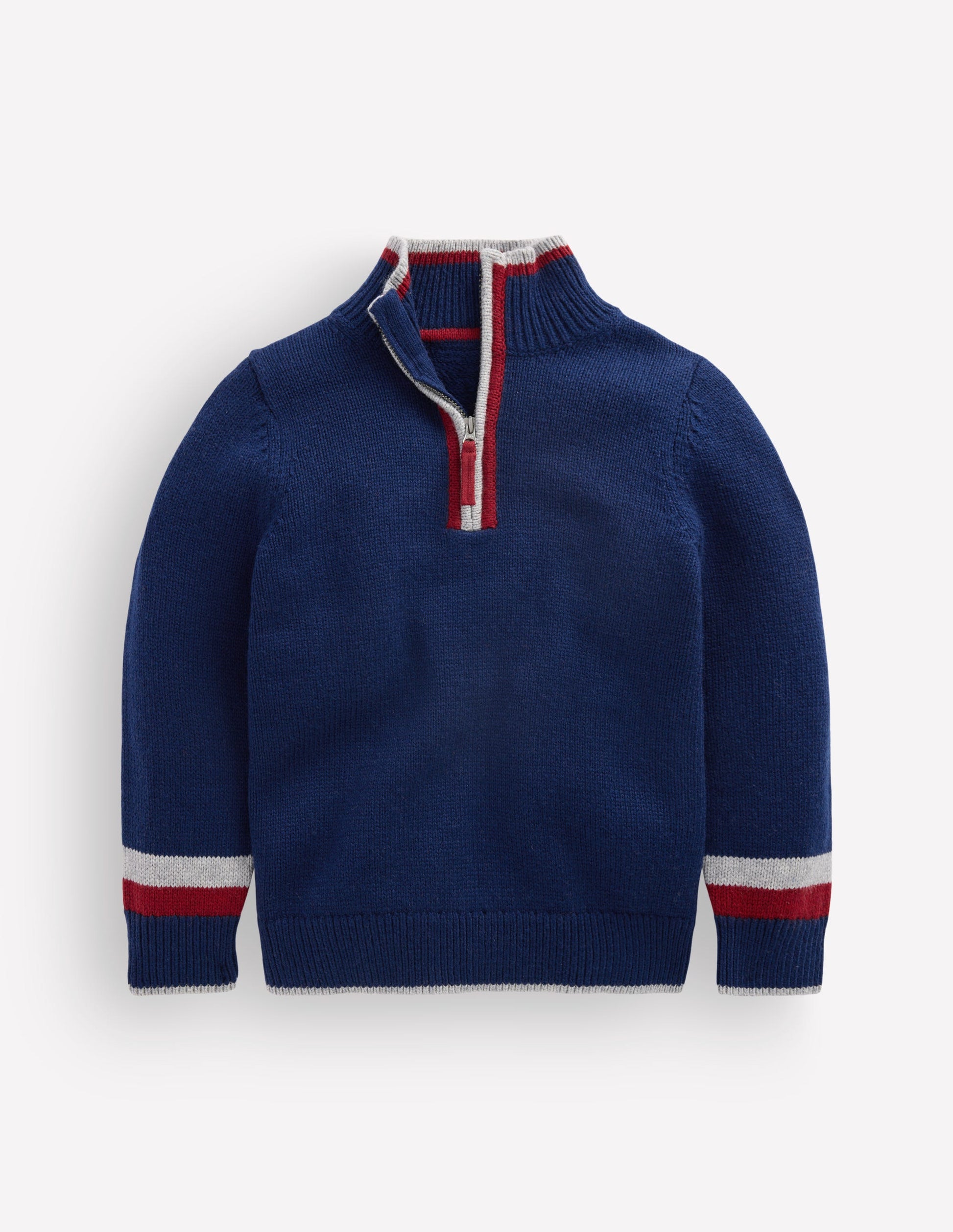 Heritage Half-Zip Jumper-Navy-1