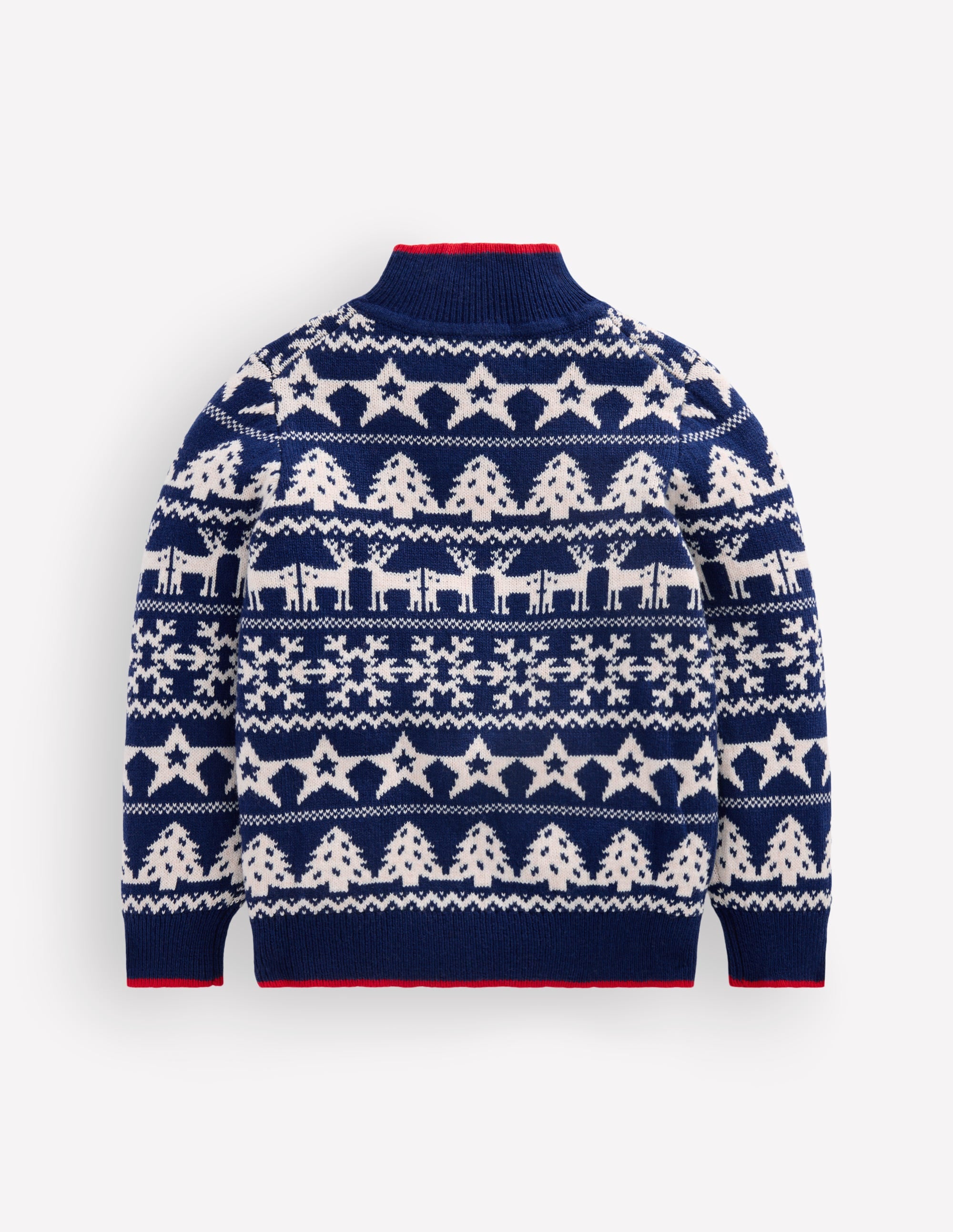 Heritage Half-Zip Jumper-Festive - Image 2
