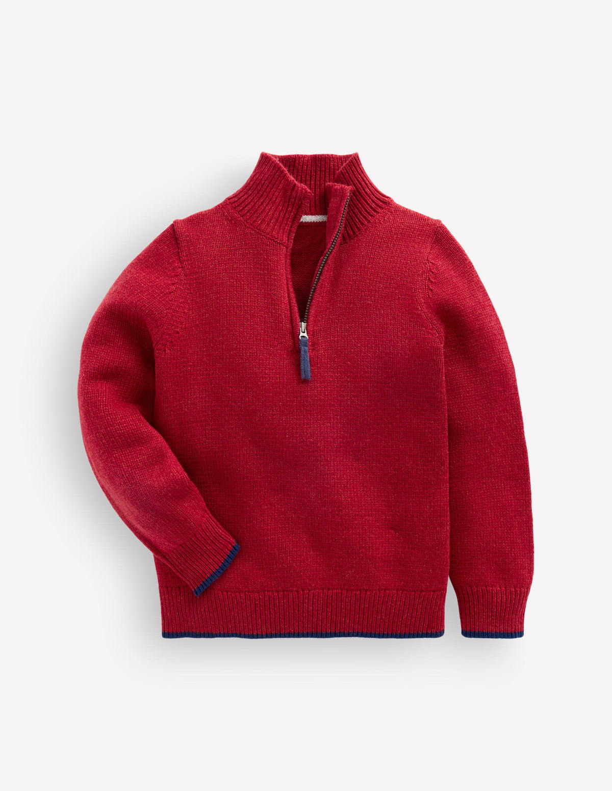 Heritage Half-Zip Jumper-Crimson Red-1